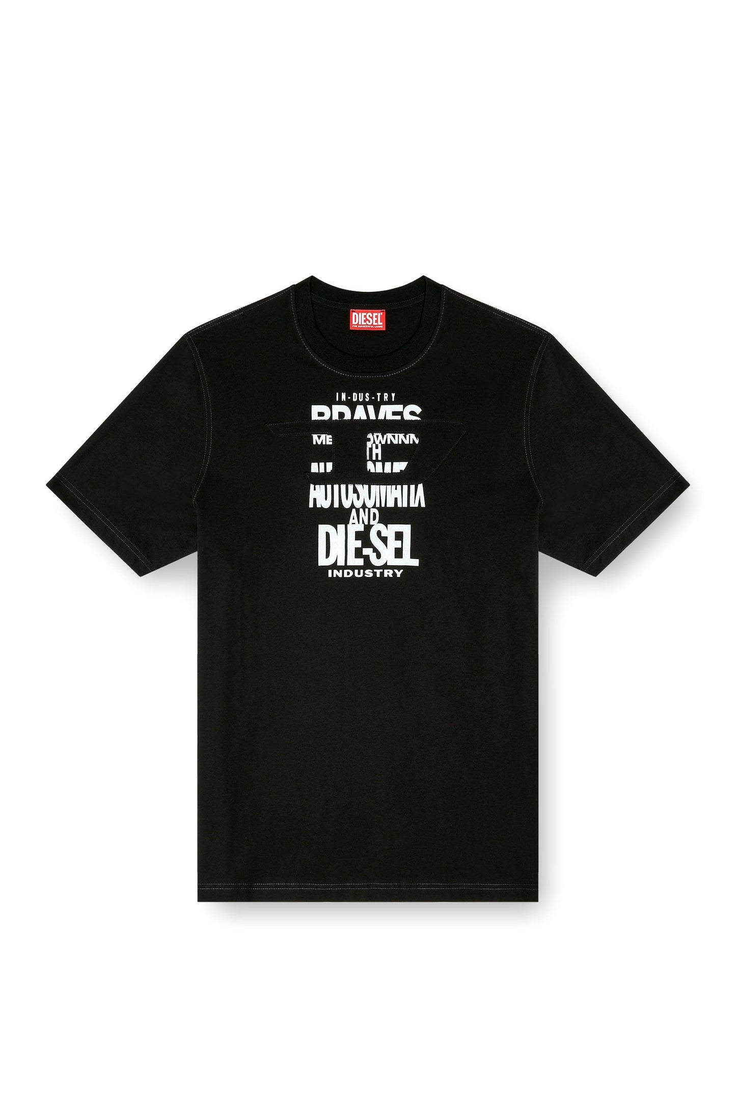 Regular T-shirt with graphic print and patch