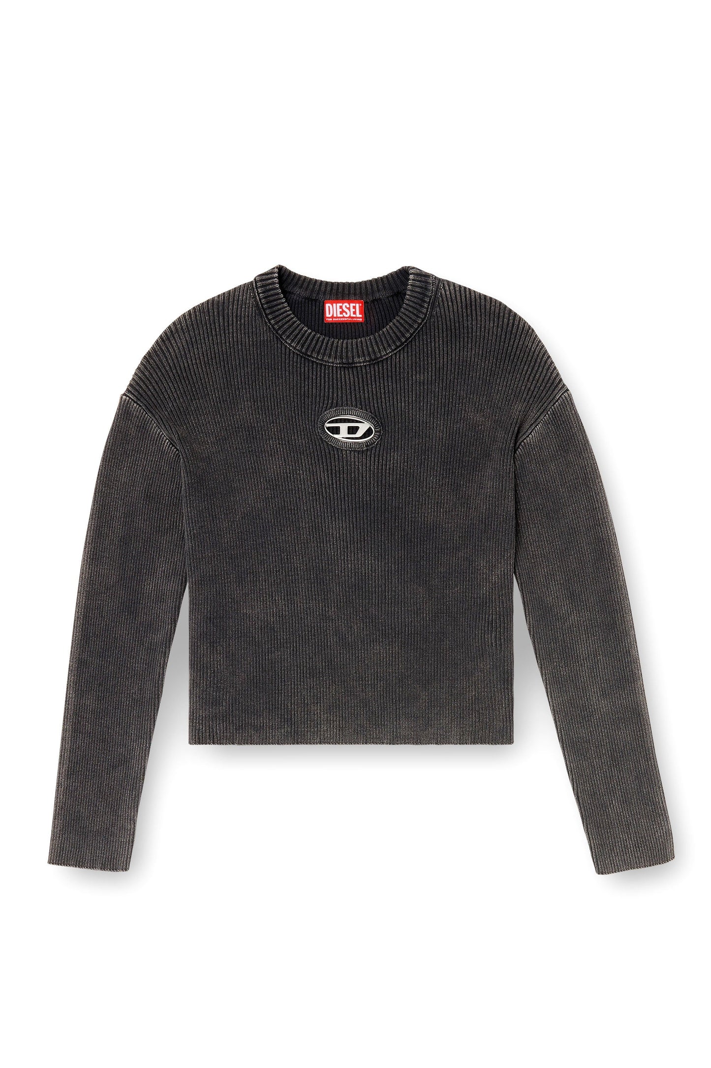 Cut-out ribbed jumper with Oval D plaque