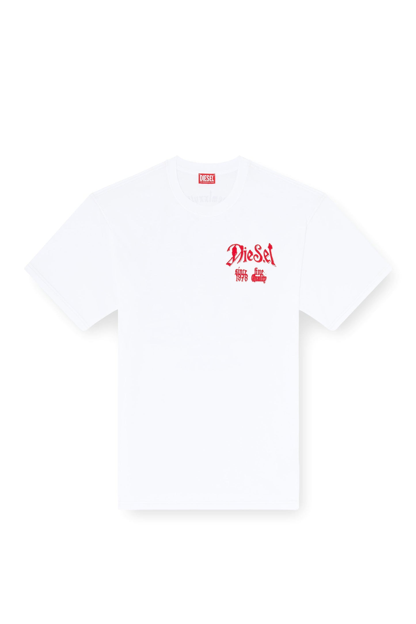 Cotton T-shirt with flock graphic