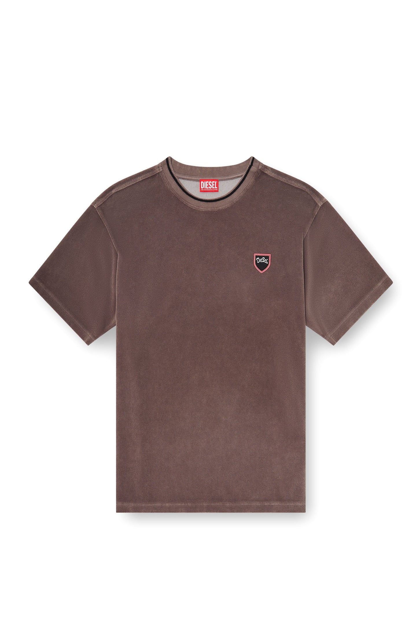 Chenille T-shirt with shield patch