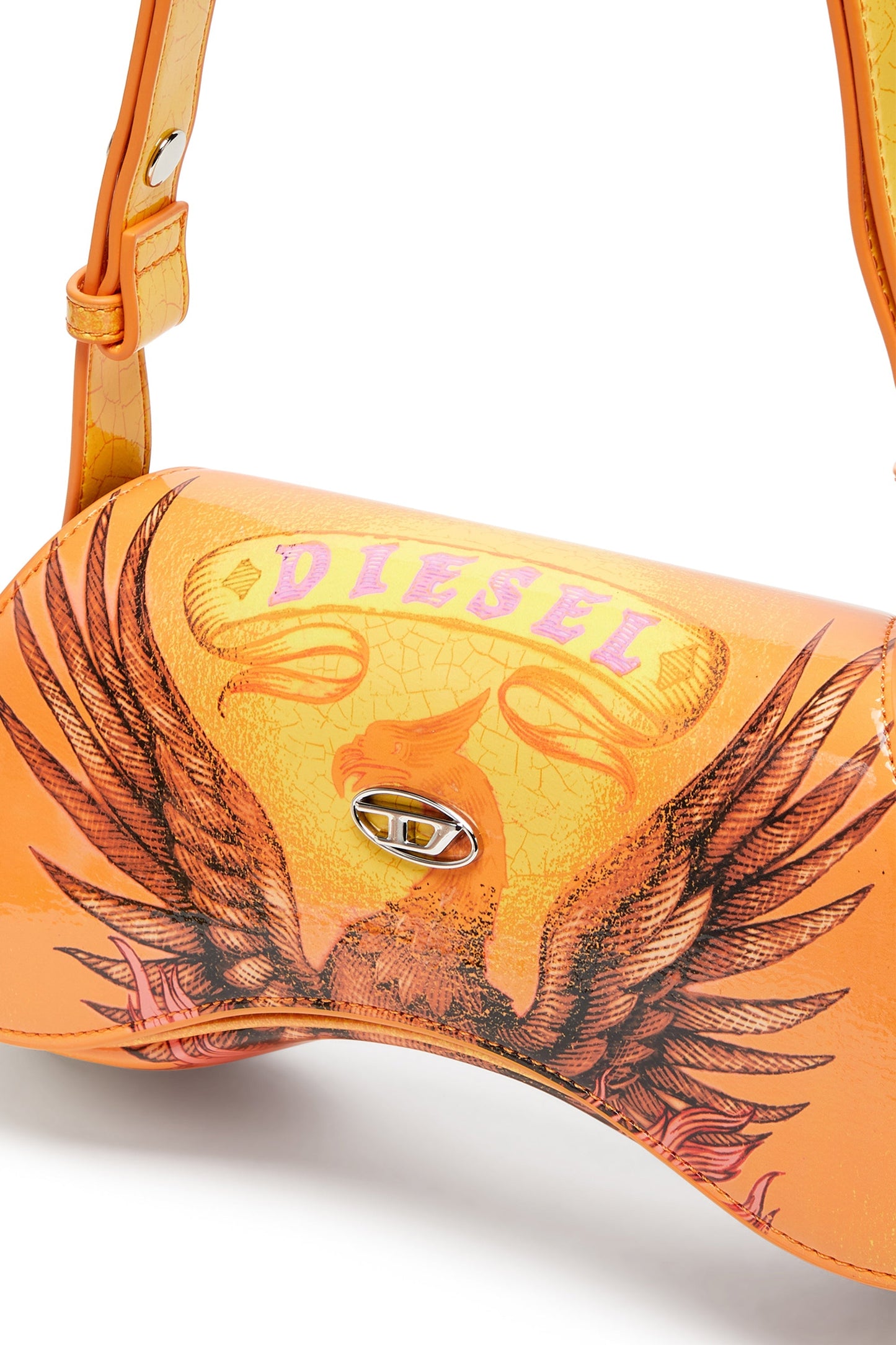 Play-Glossy printed crossbody bag