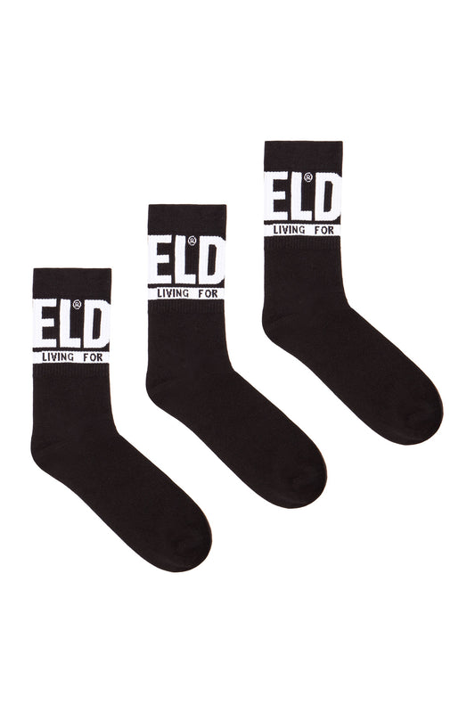 Three-pack of logo cuff socks