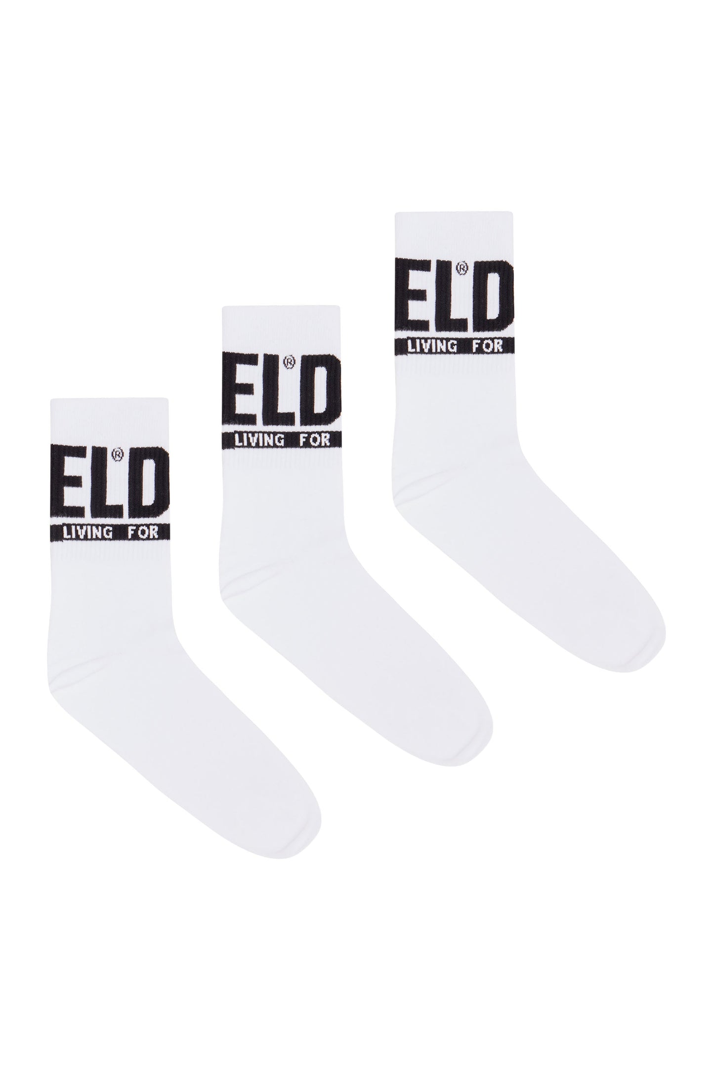 Three-pack of logo cuff socks