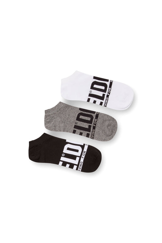 Three-pack low-cut logo socks