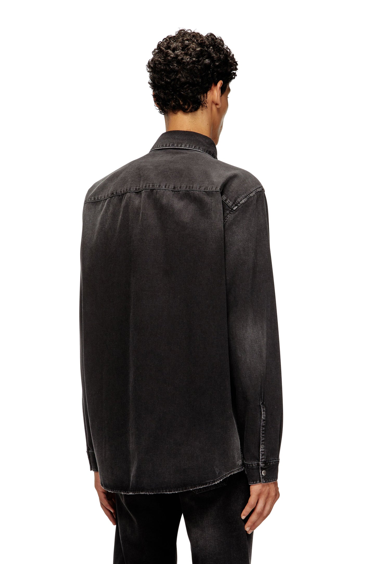 Long-sleeve denim shirt