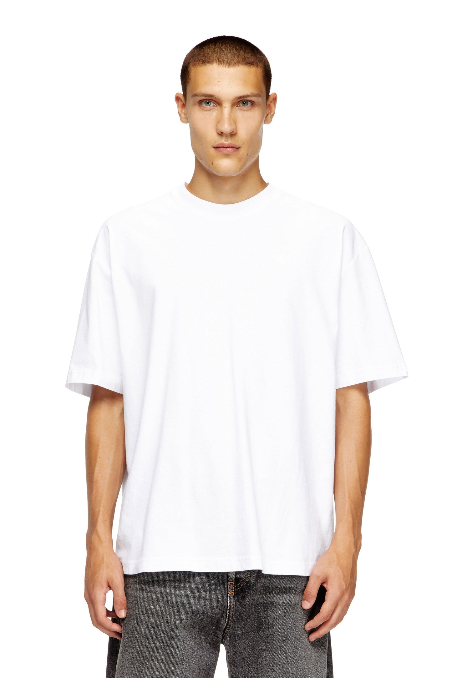 T-shirt with maxi oval D embroidery