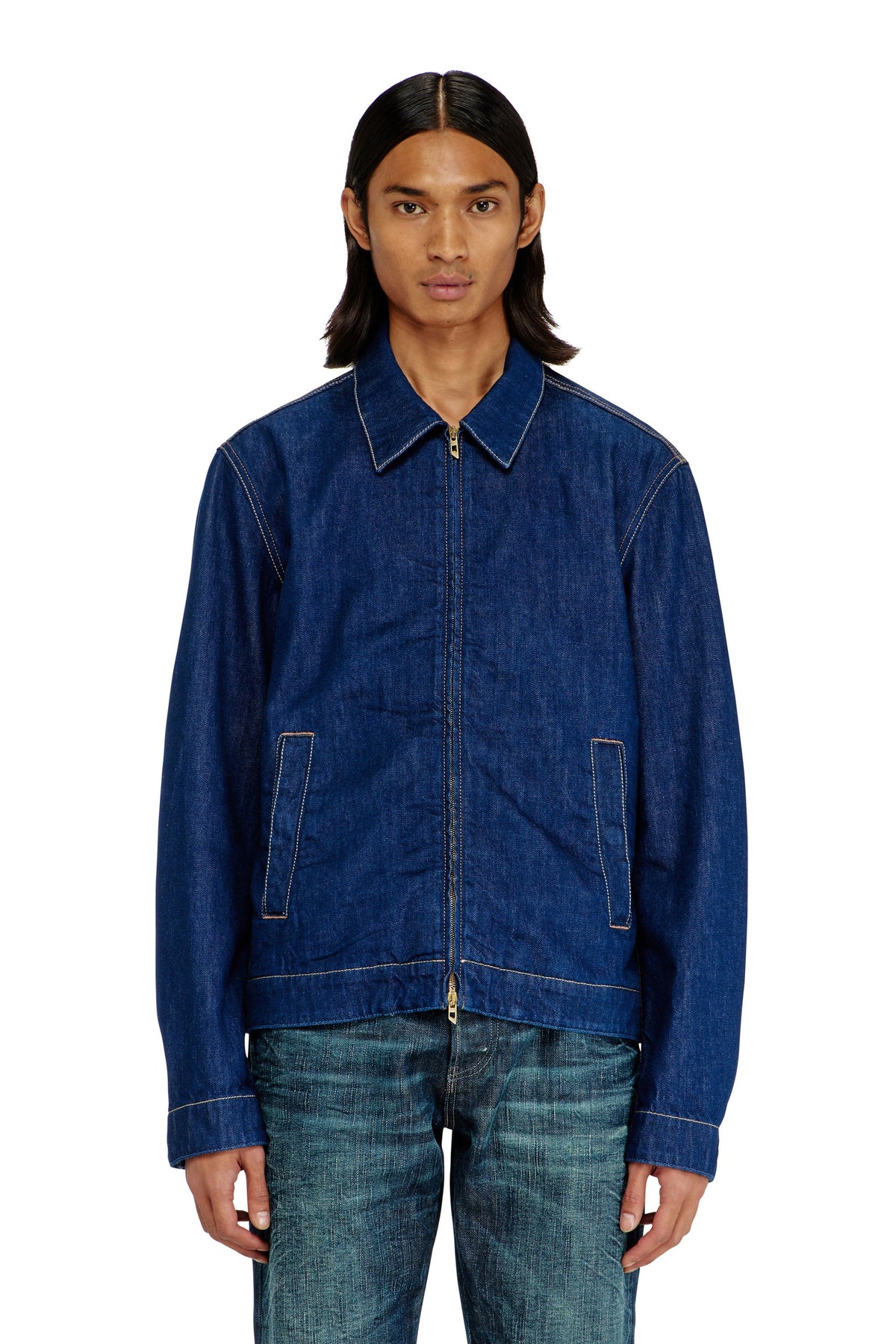 Coach jacket in rinse denim