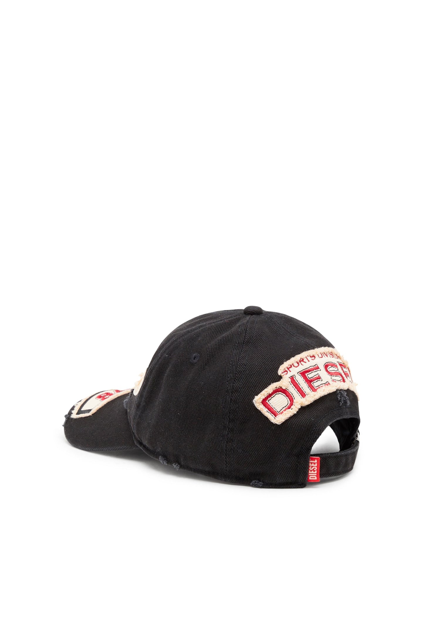 Baseball cap with embroidered patches