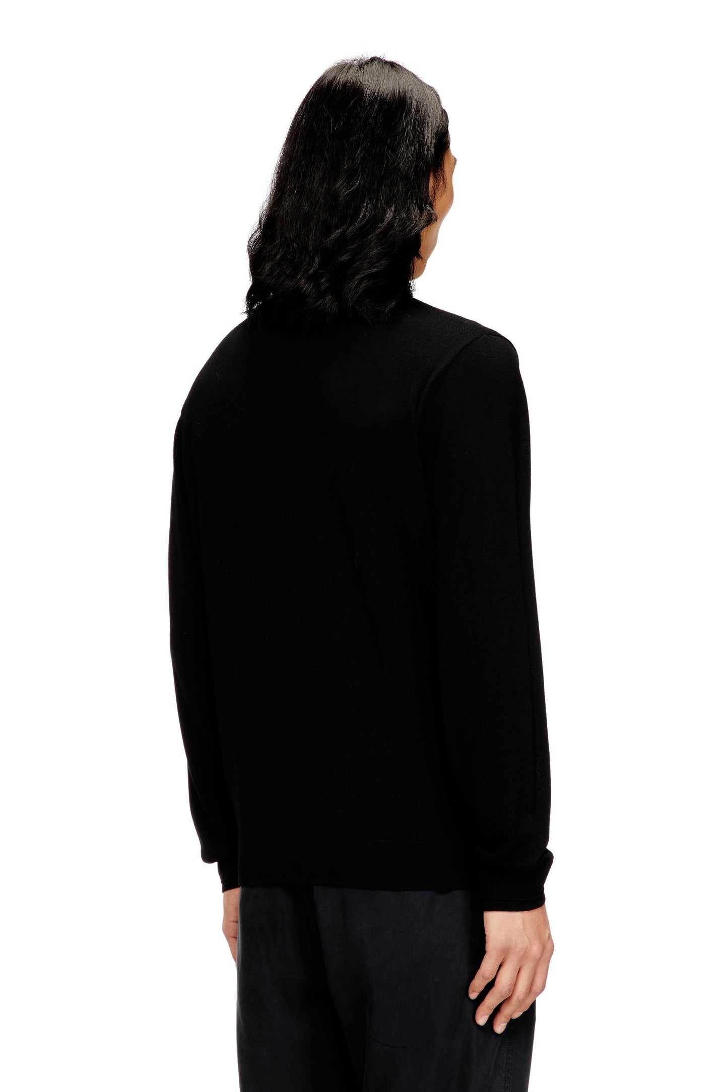 Wool jumper with cut-out logo