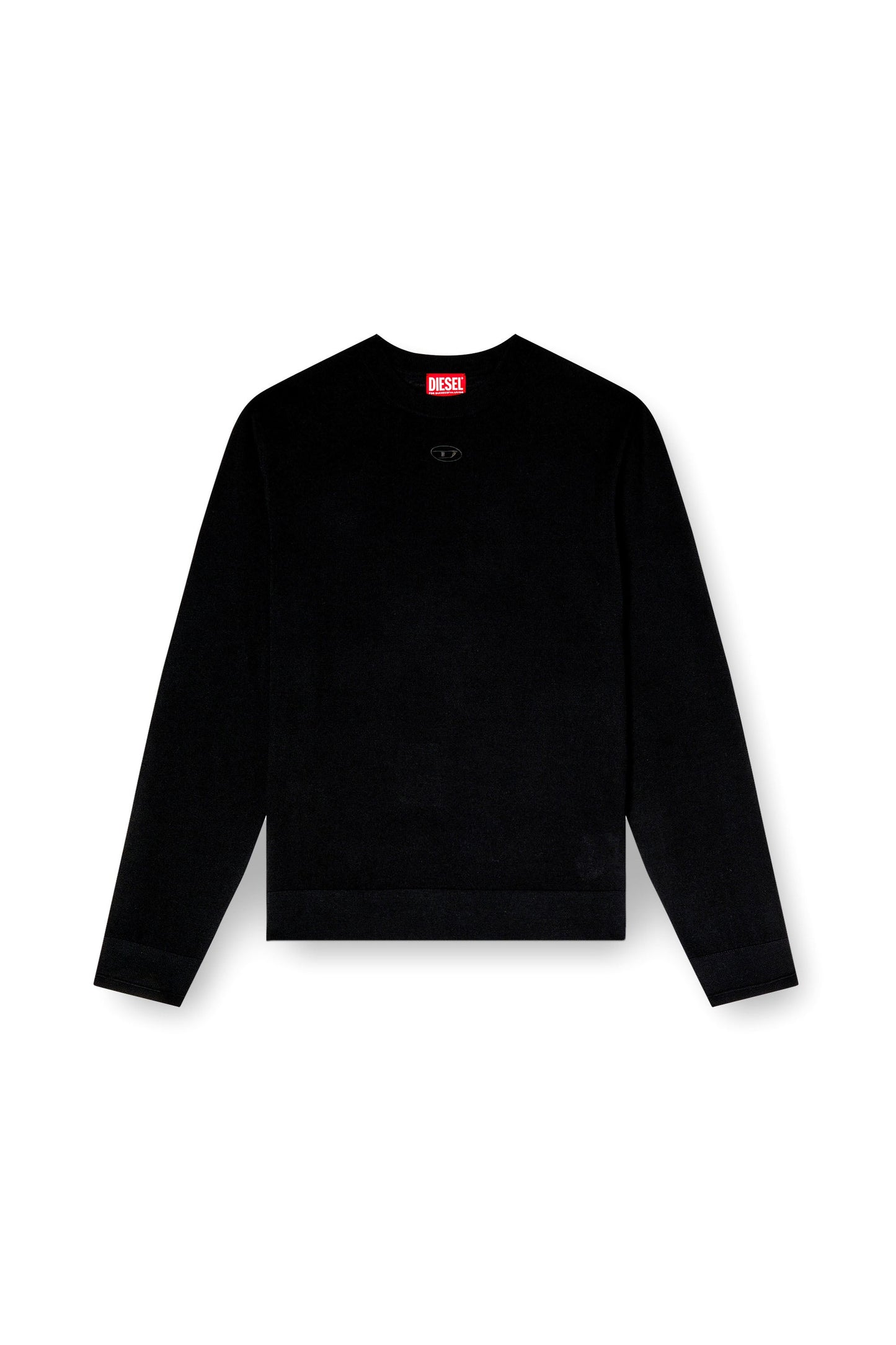 Wool jumper with cut-out logo