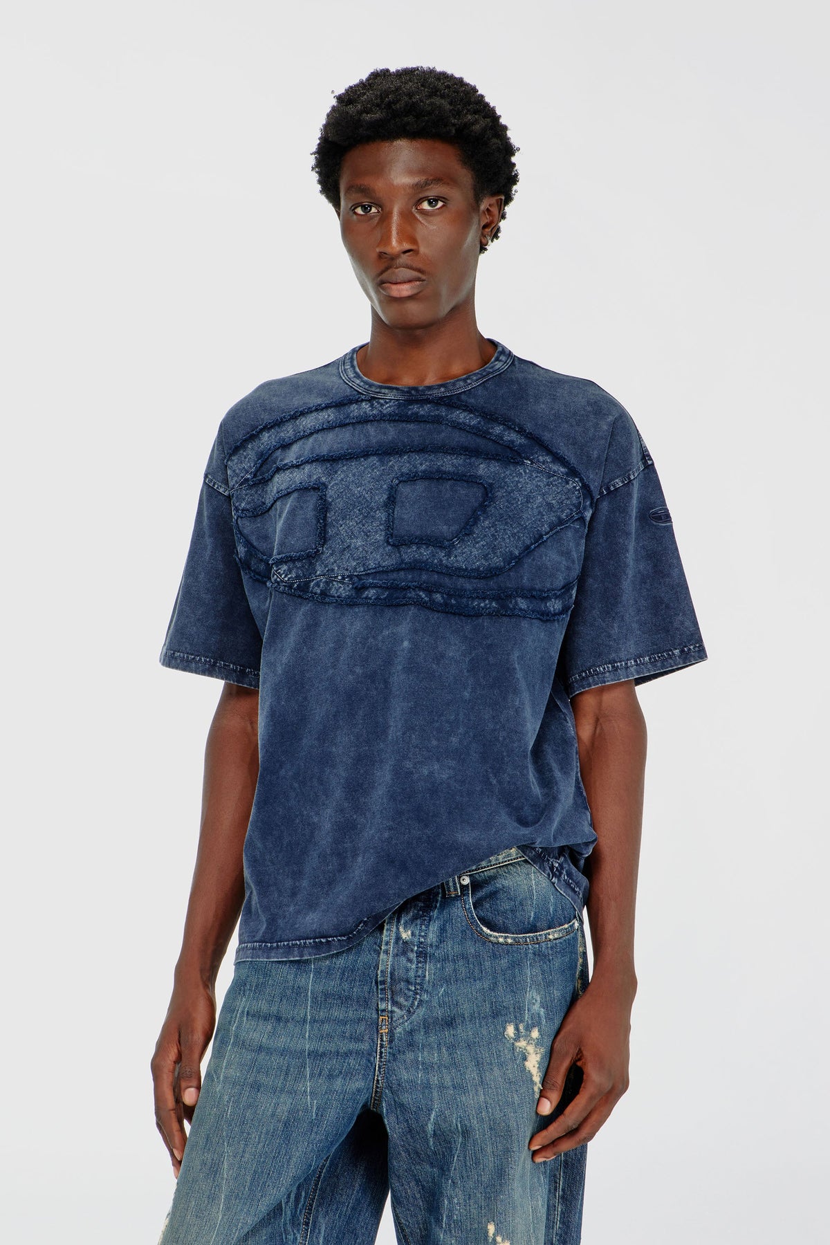Relaxed cotton T-shirt with Oval D applique