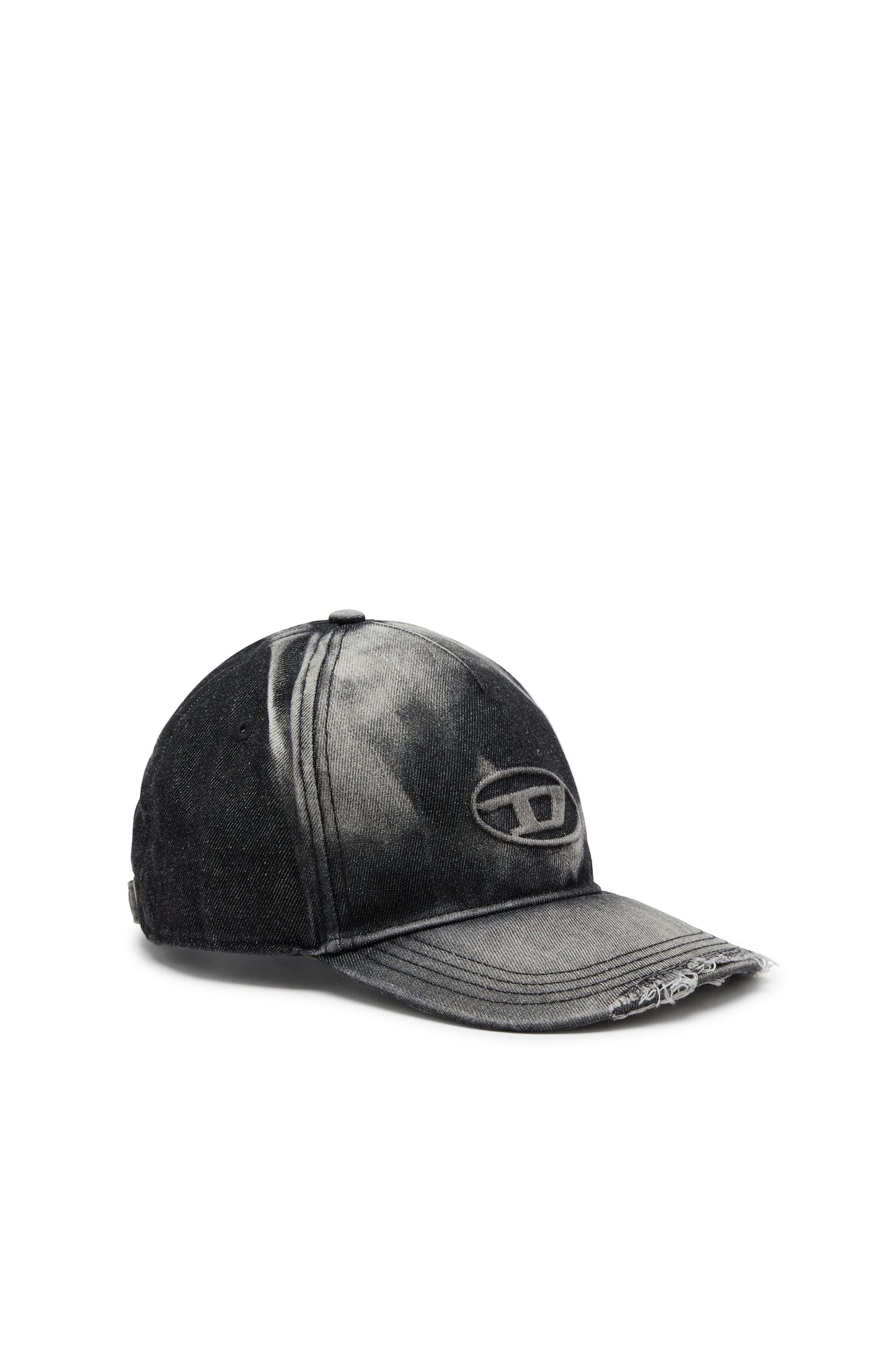 Baseball cap in destroyed denim