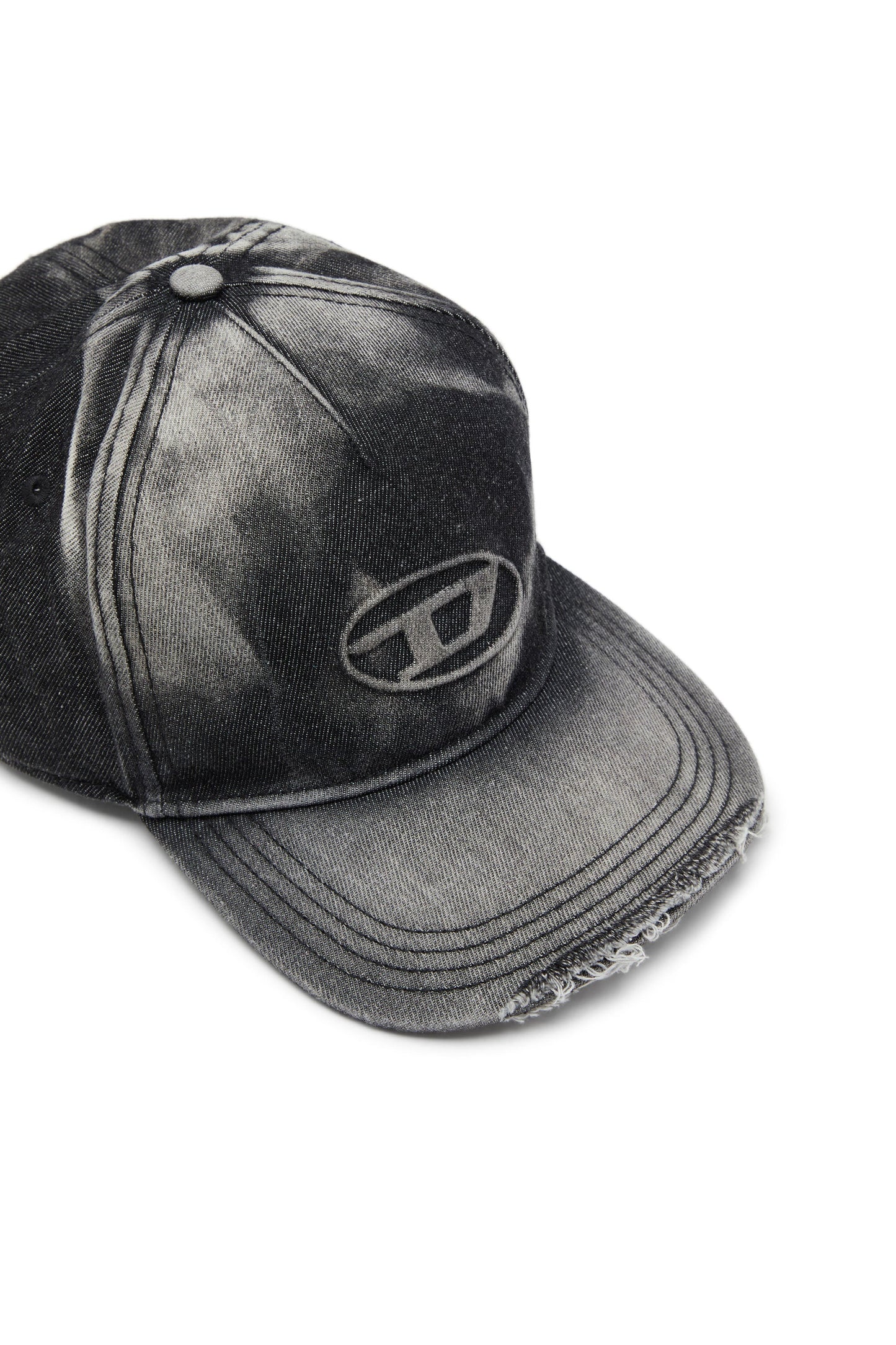 Baseball cap in destroyed denim
