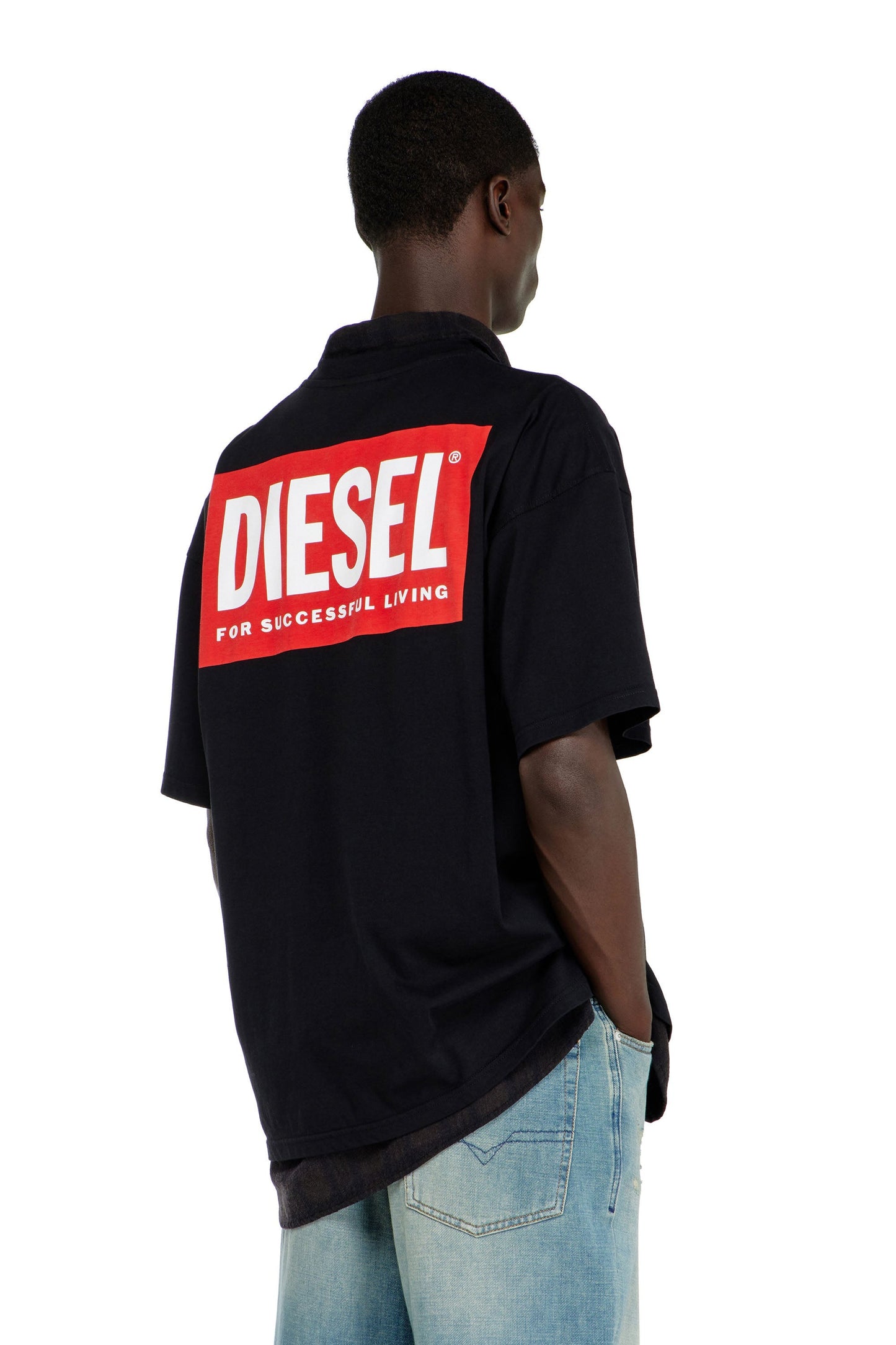 Cotton T-shirt with Diesel Biscotto print