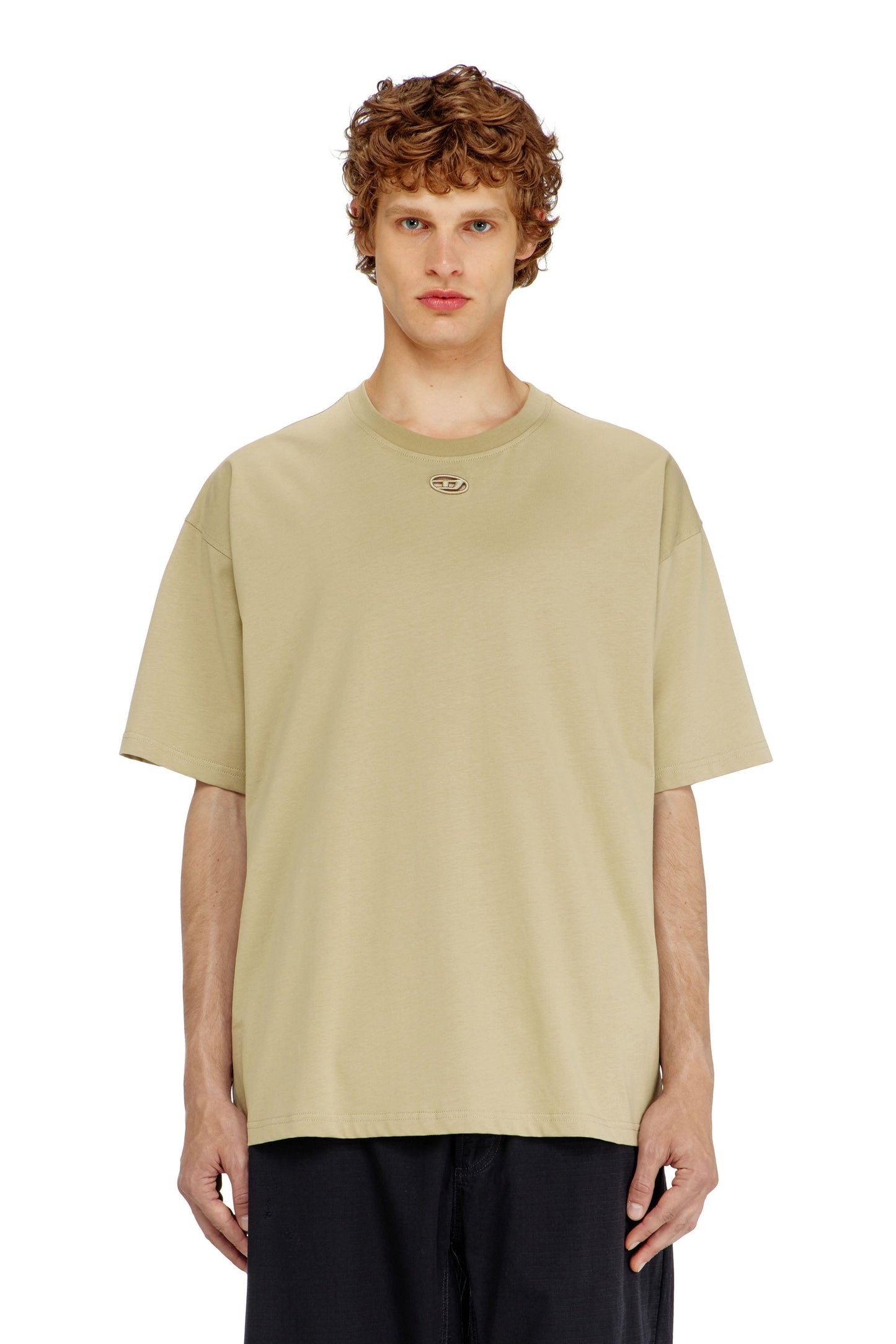 Relaxed cotton T-shirt with Oval D embroidery