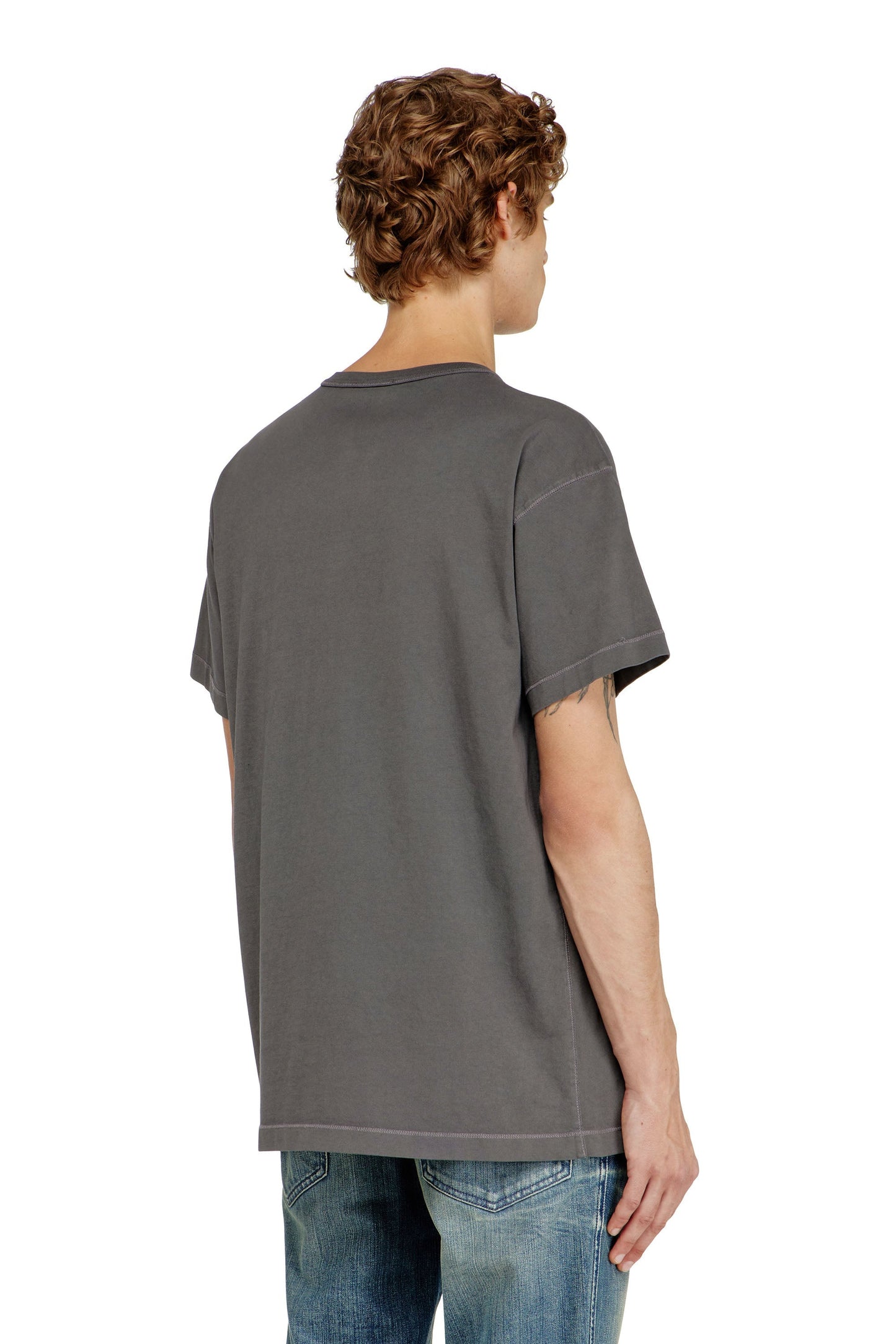 Light cotton T-shirt with metallic Oval D logo