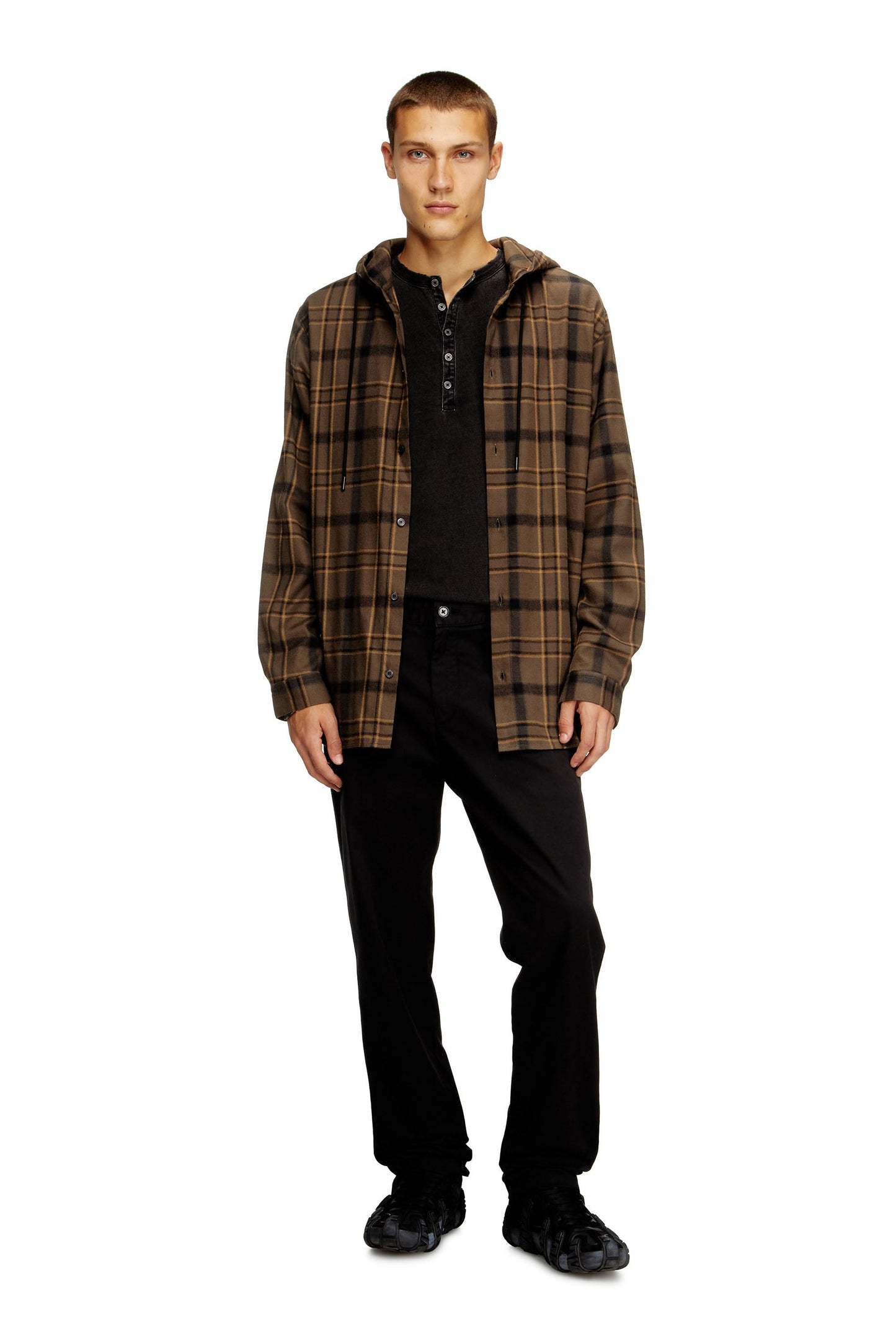 Cotton pants with utility loop