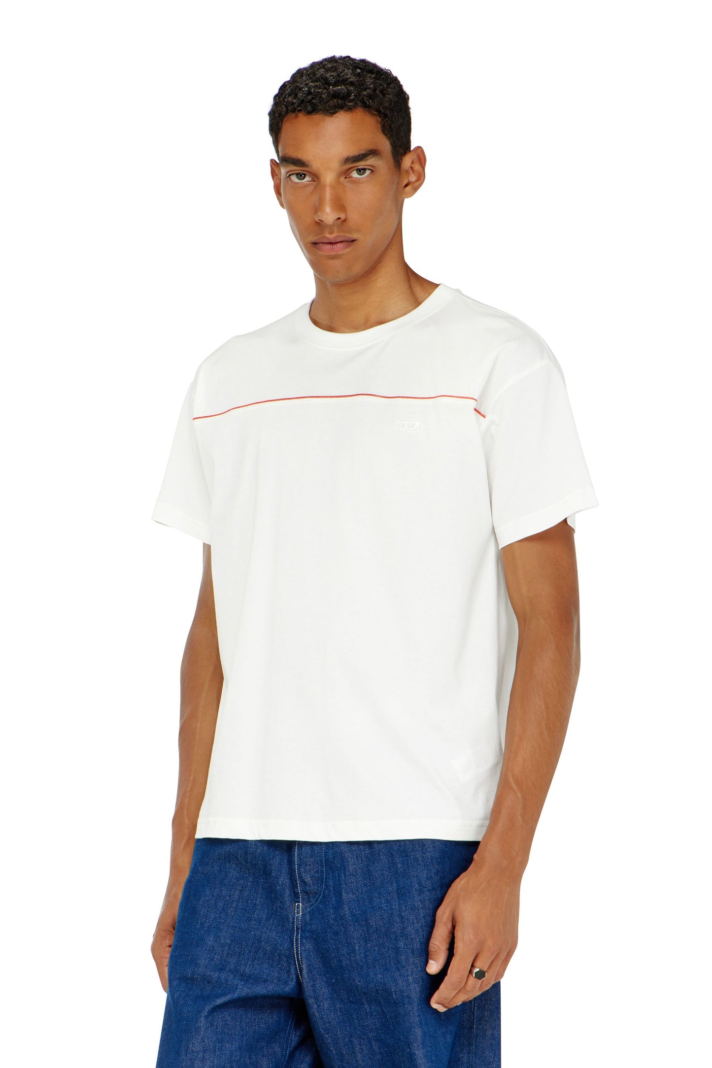 T-shirt with contrast piping