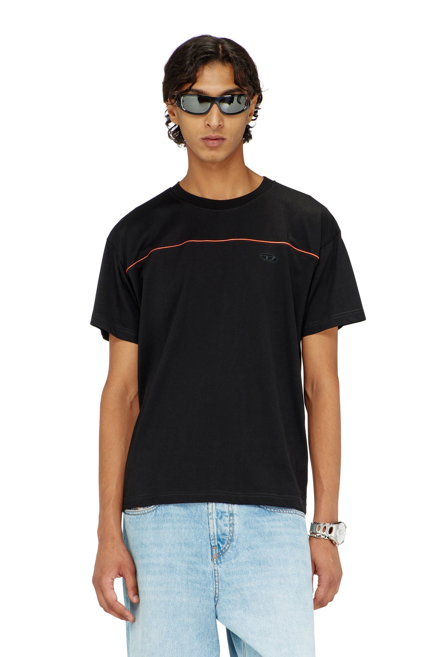 T-shirt with contrast piping