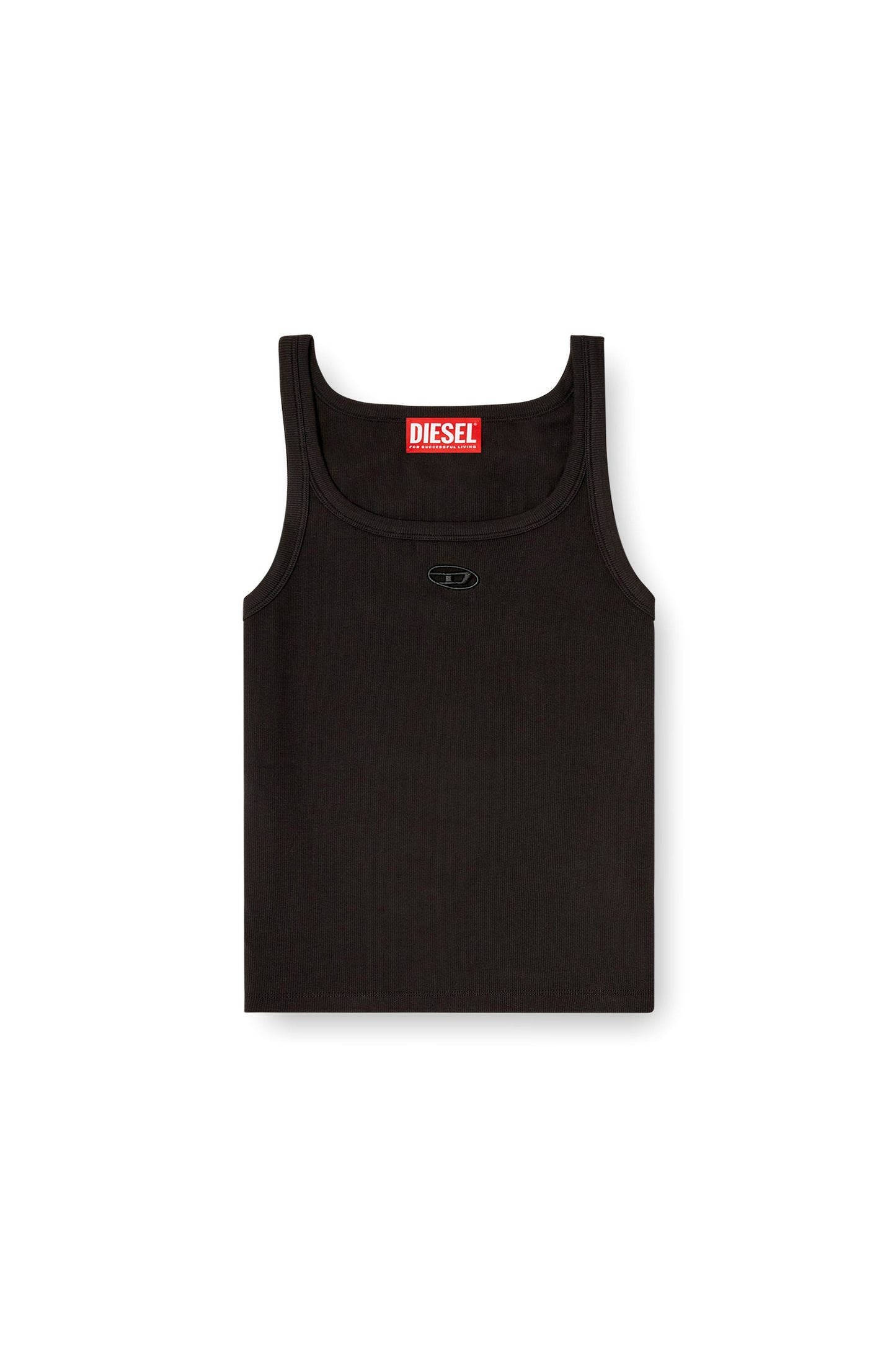 Slim tank top with laser-cut Oval D