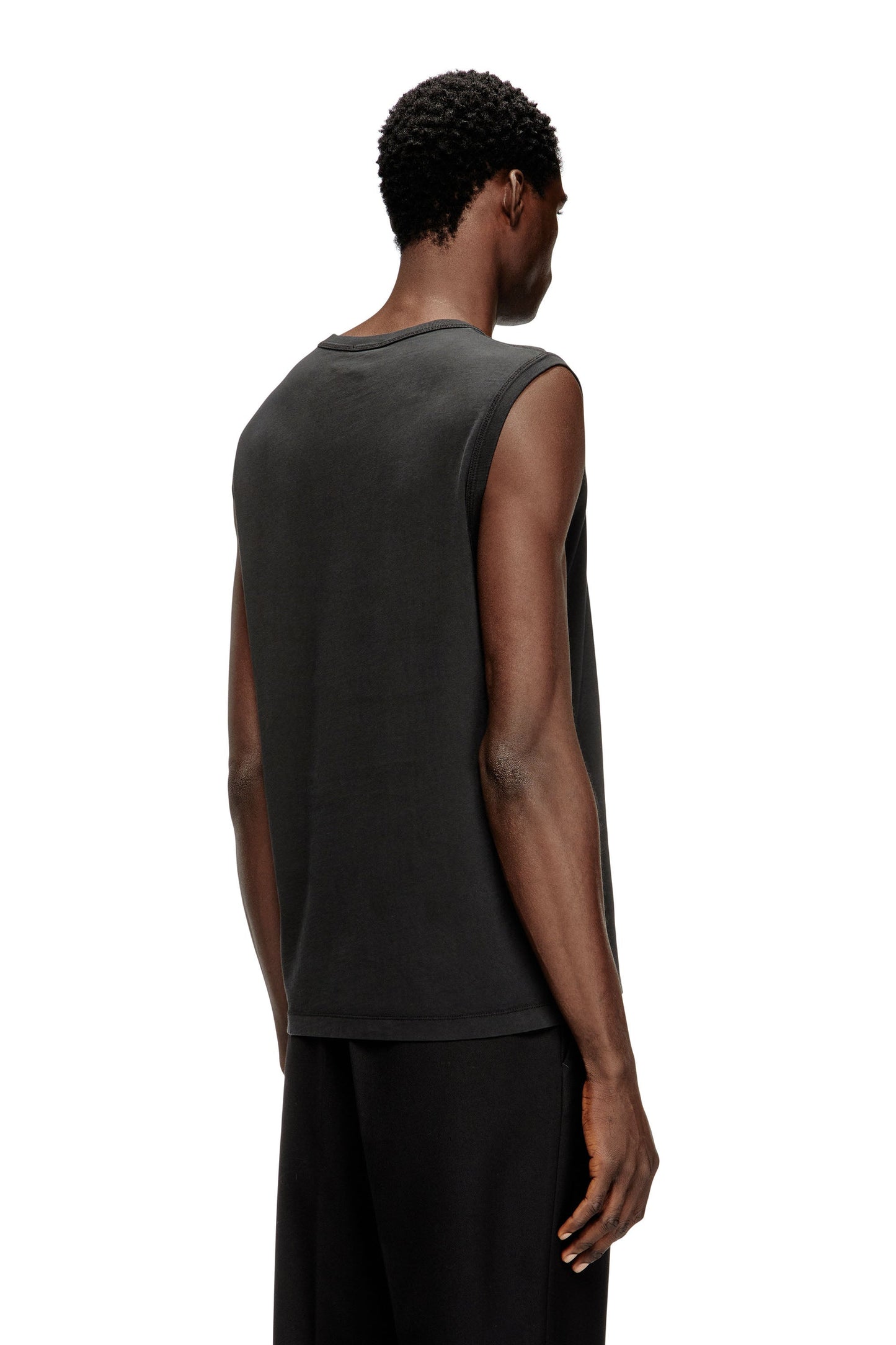 Cotton tank top with metallic Oval D