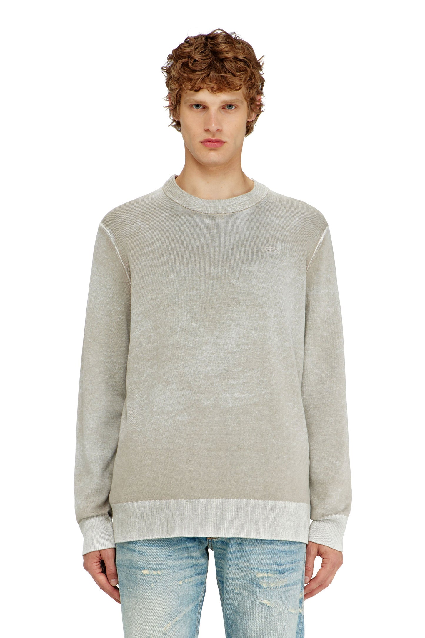 Jumper with faded reverse print