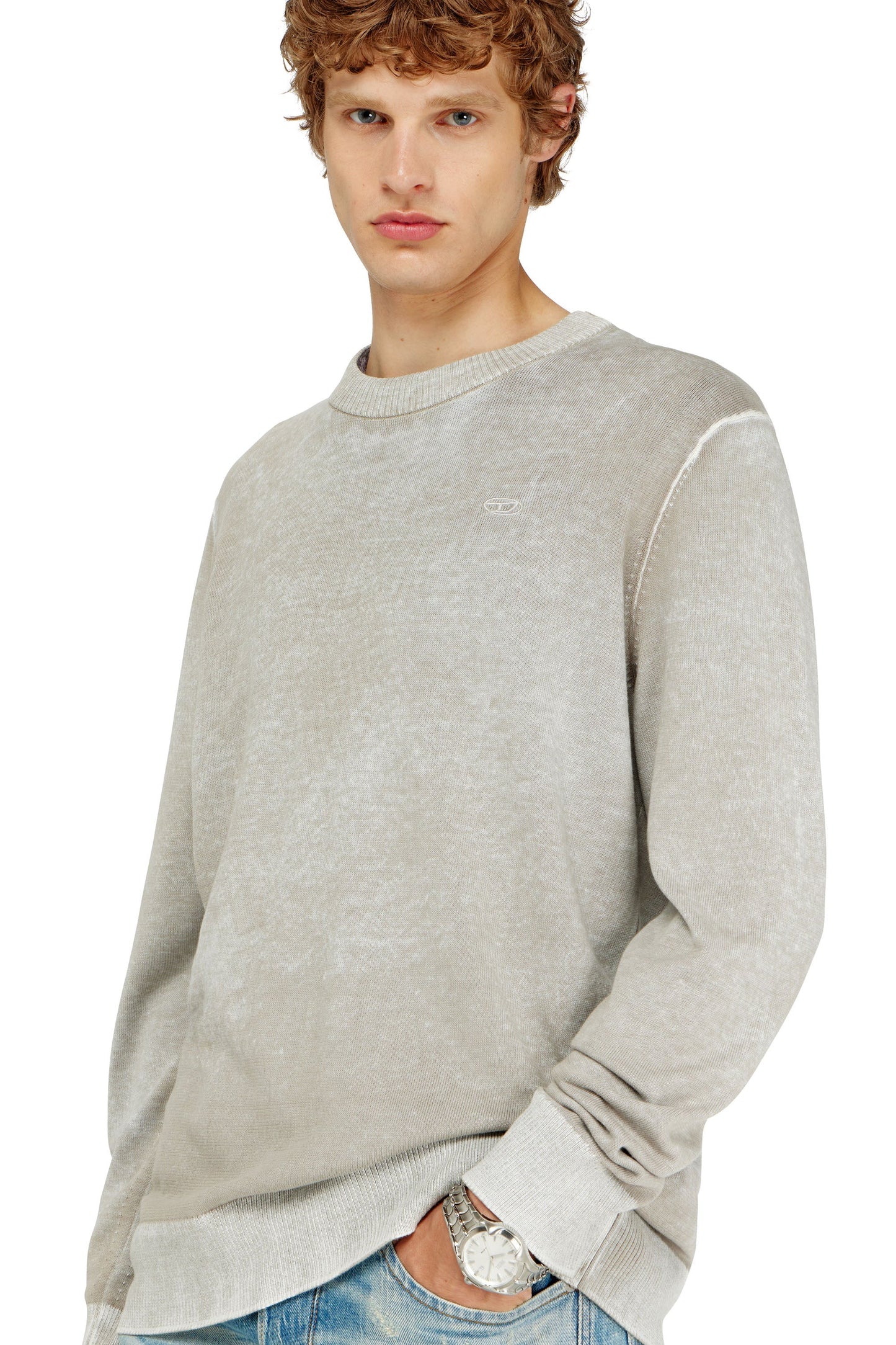 Jumper with faded reverse print