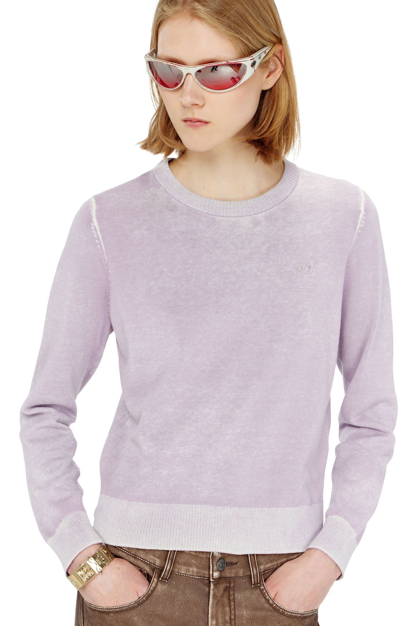 Jumper with faded reverse print