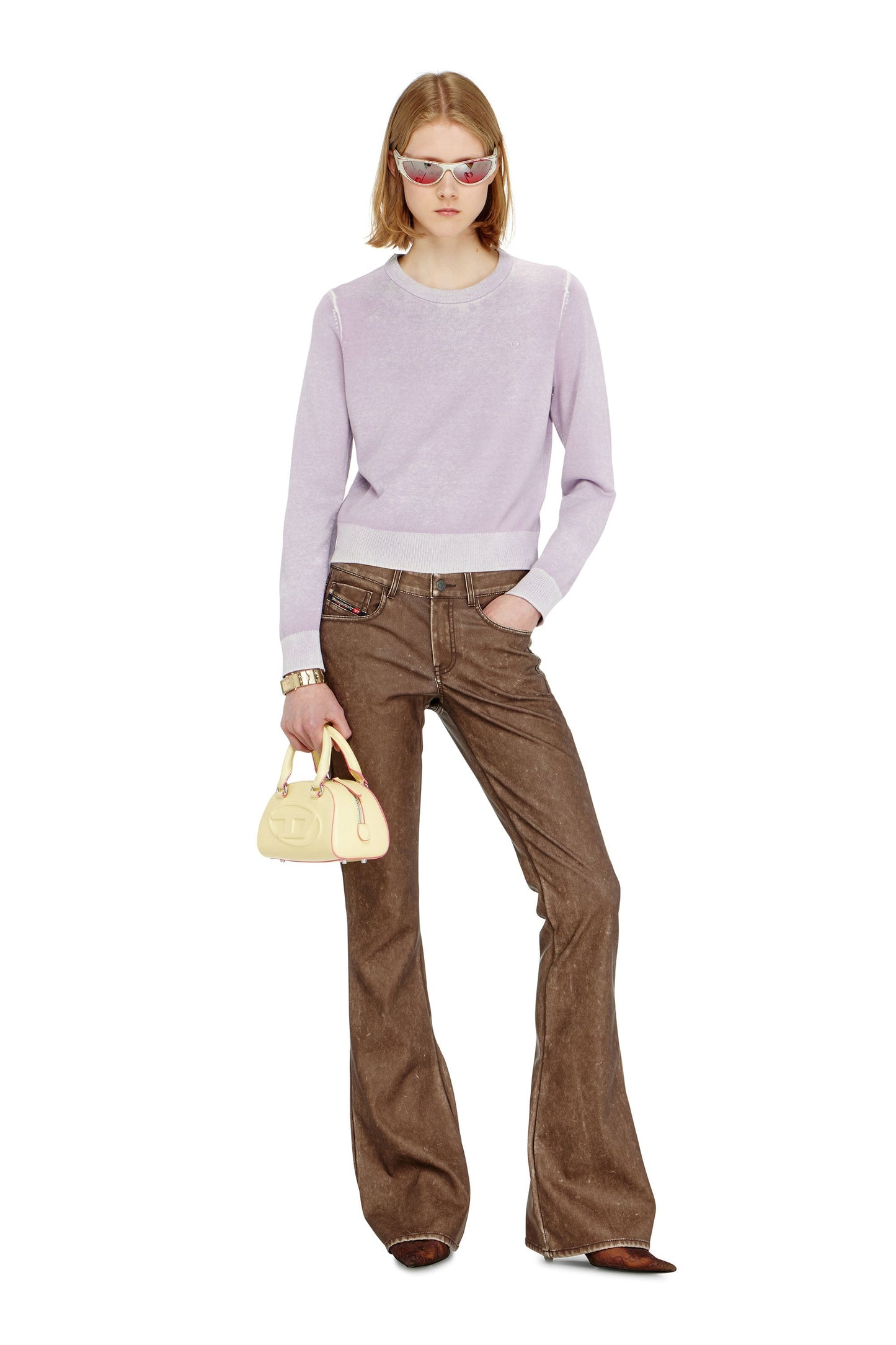 Jumper with faded reverse print