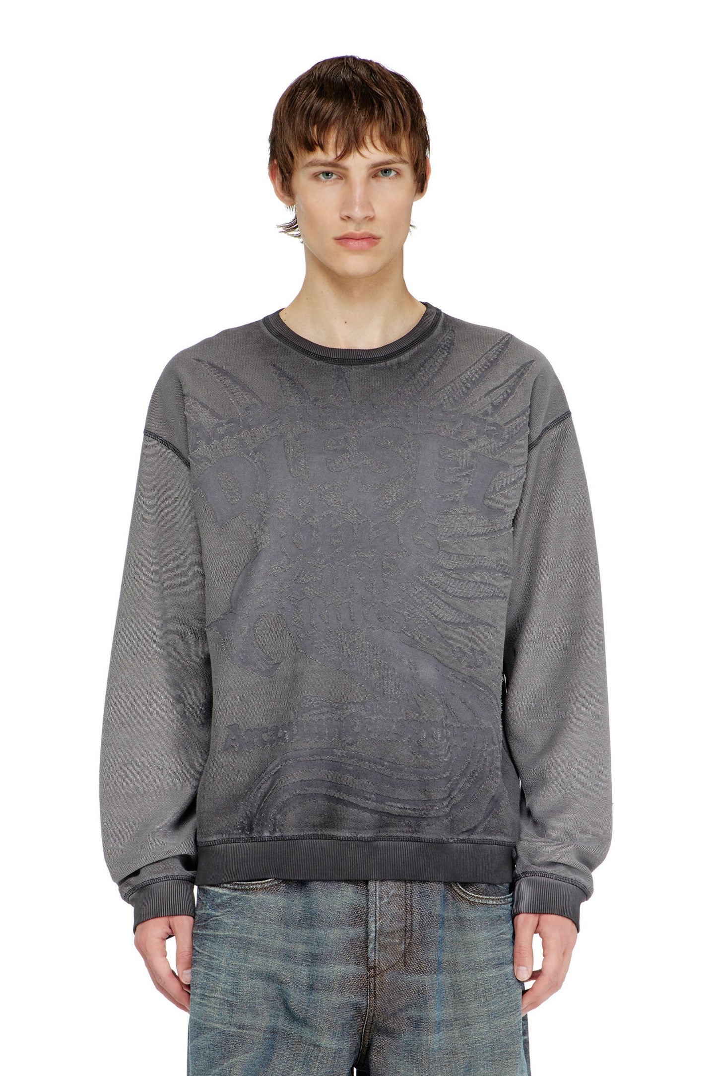 Sweatshirt with dévoré print