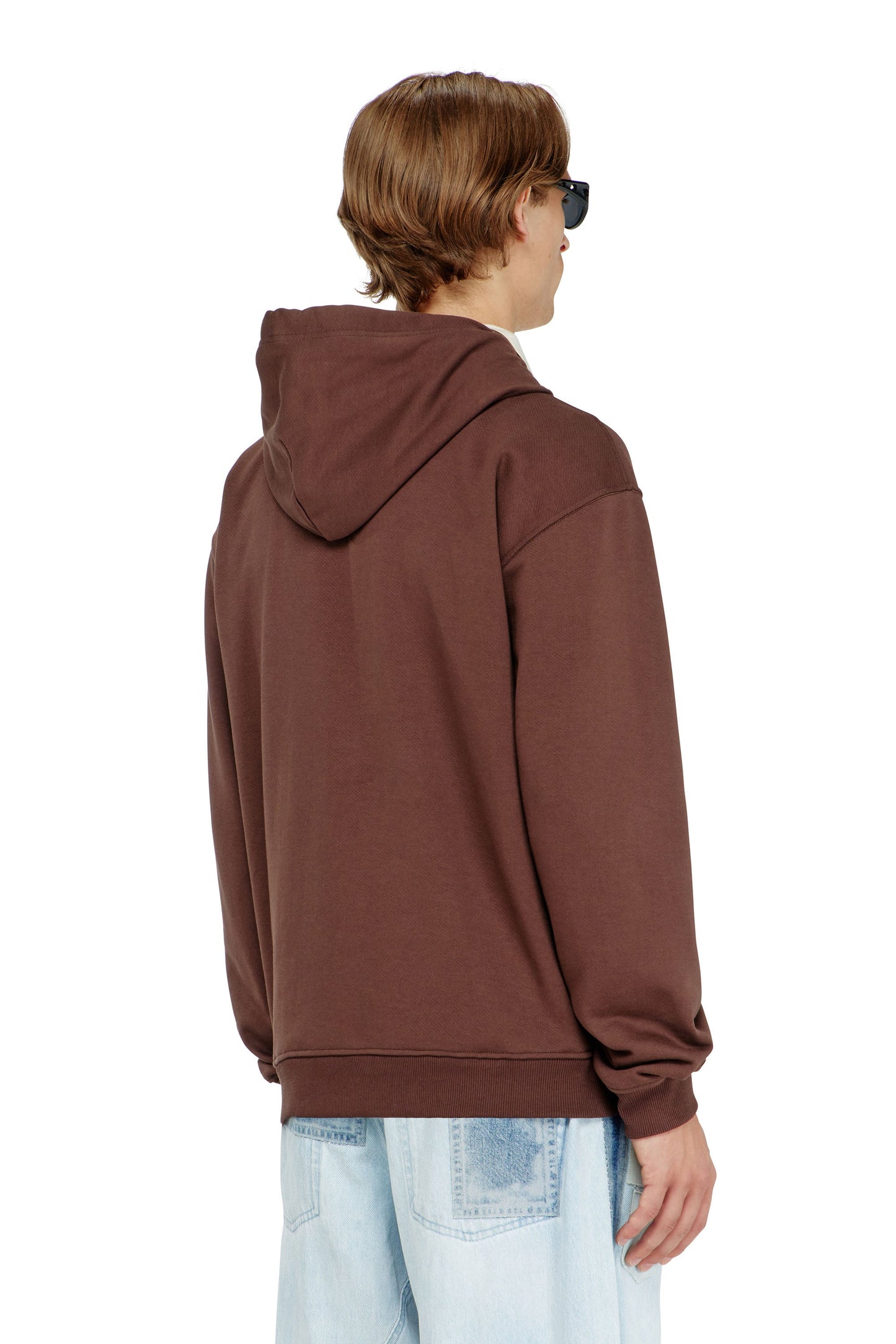 Cotton hoodie with flock and crack print