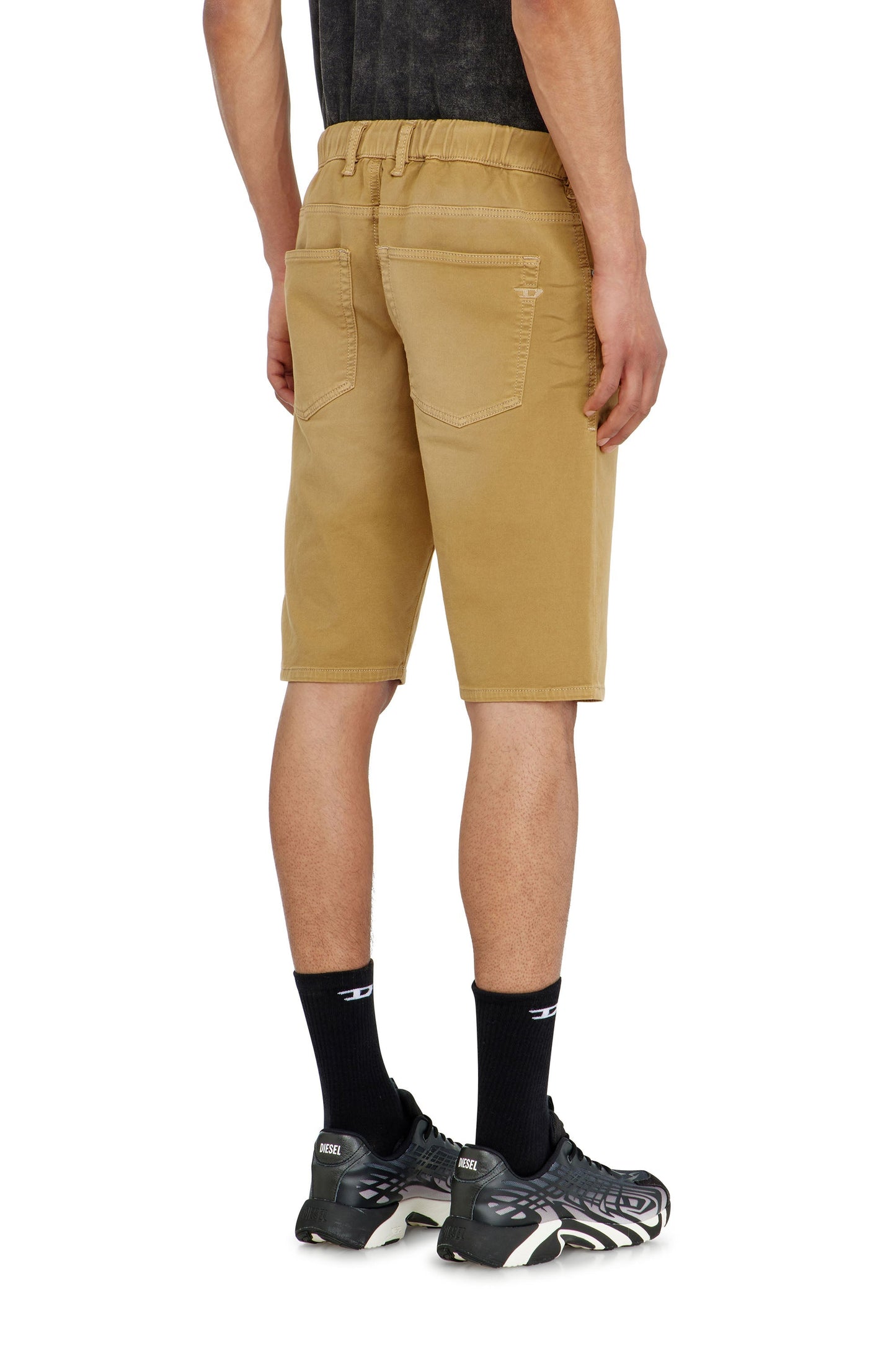 Slim shorts in coloured denim