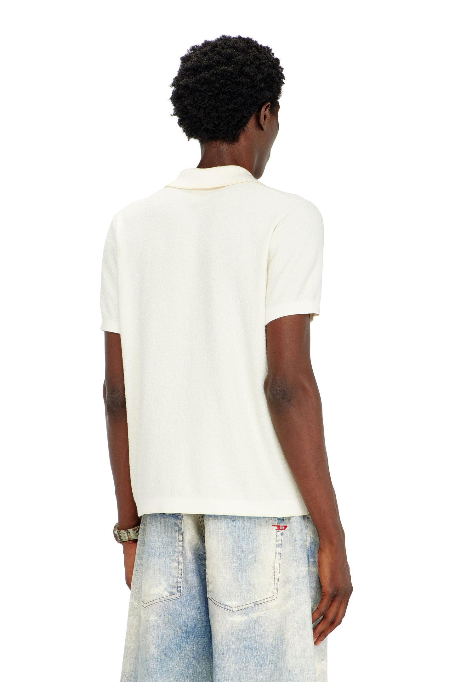 Bouclé-knit polo shirt with Phoenix logo