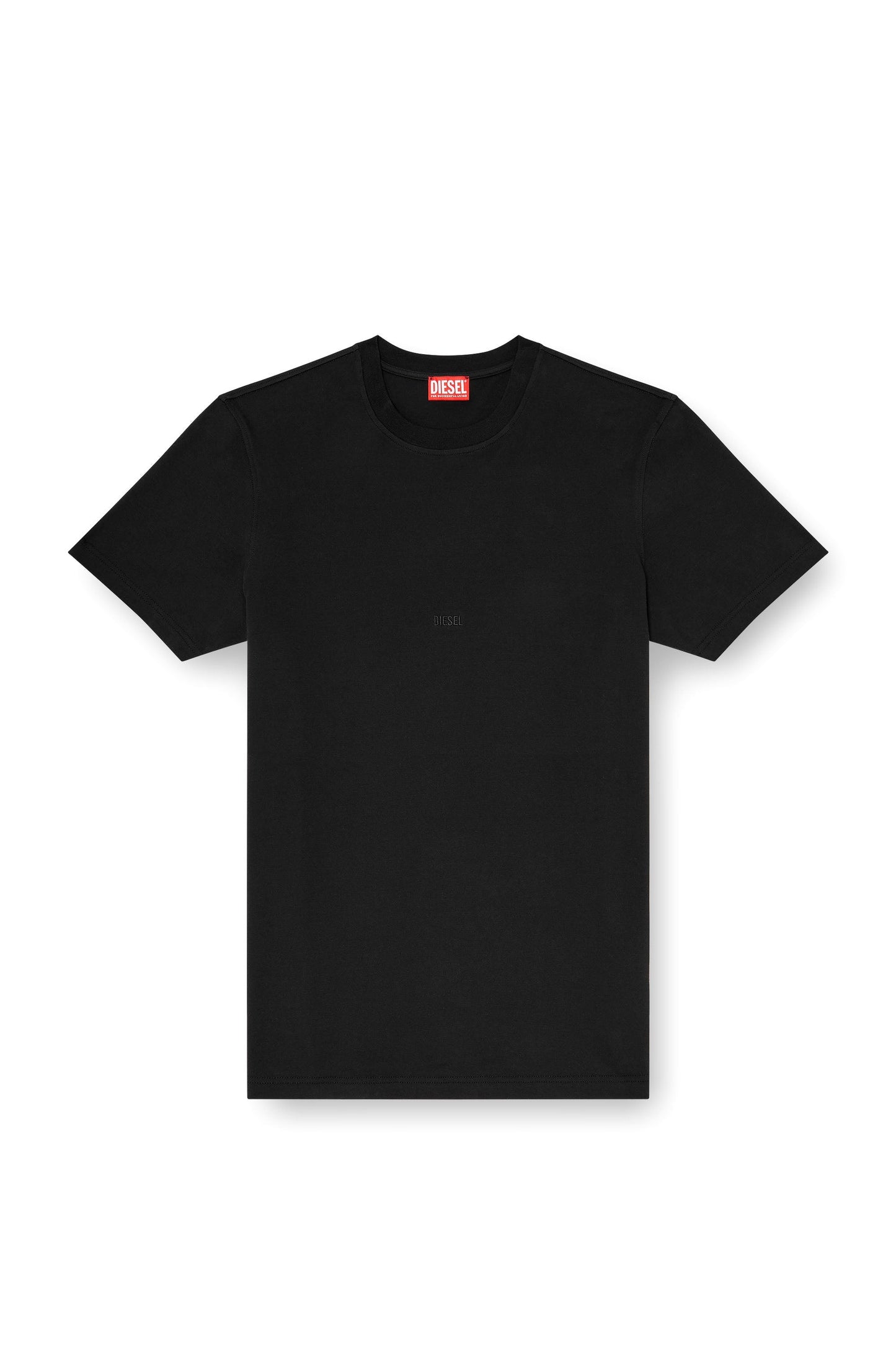 Cotton-interlock T-shirt with logo embroidery