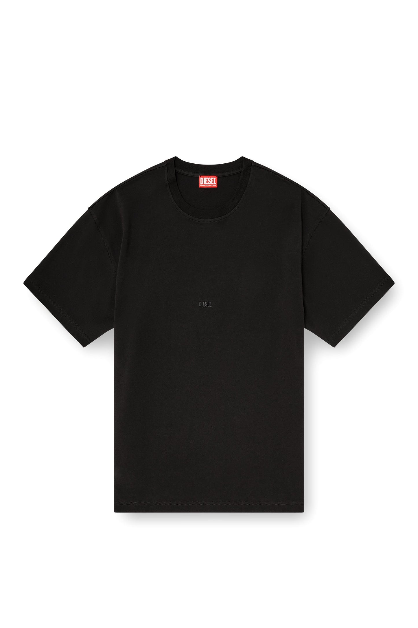 Cotton-interlock T-shirt with logo embroidery