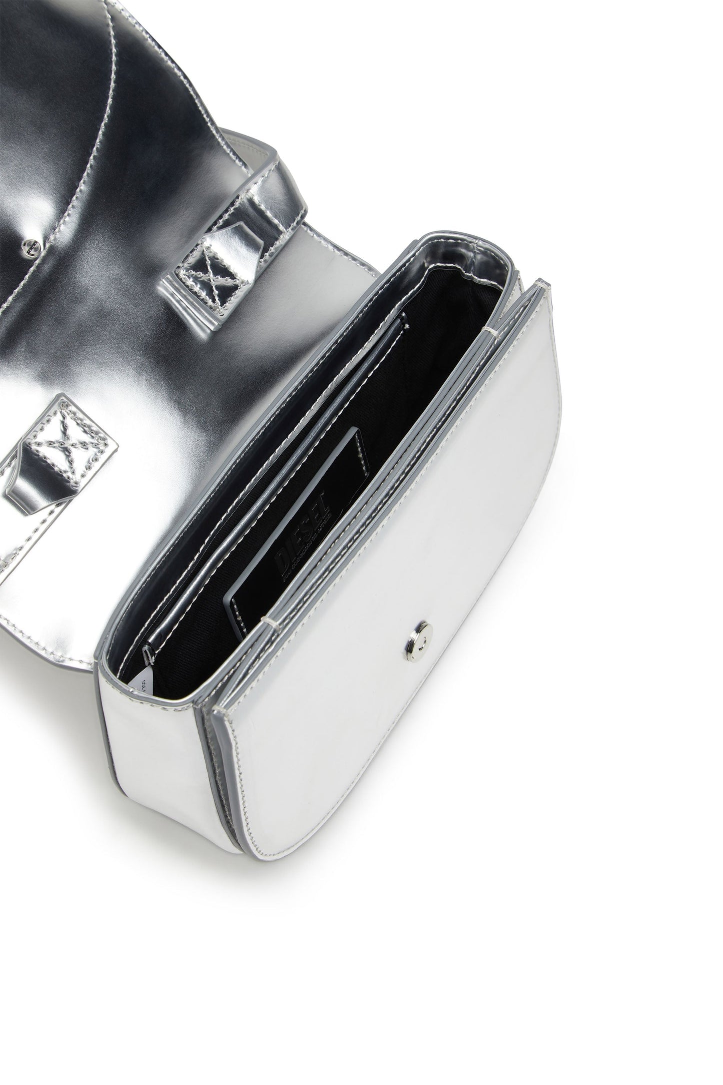 1DR-Iconic shoulder bag in mirrored leather