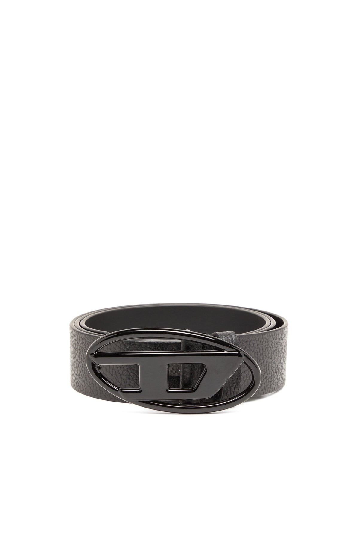 4cm leather belt with matte Oval D buckle