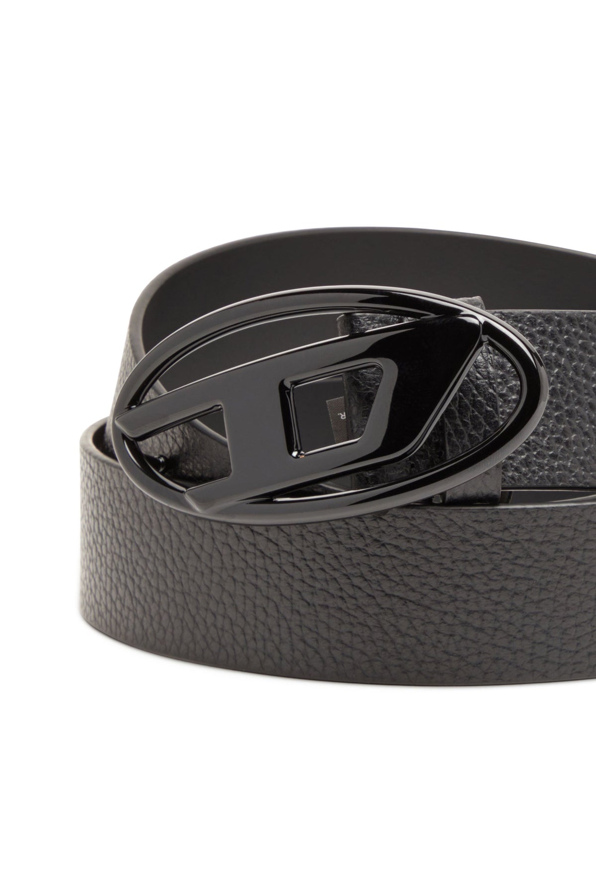 4cm leather belt with matte Oval D buckle