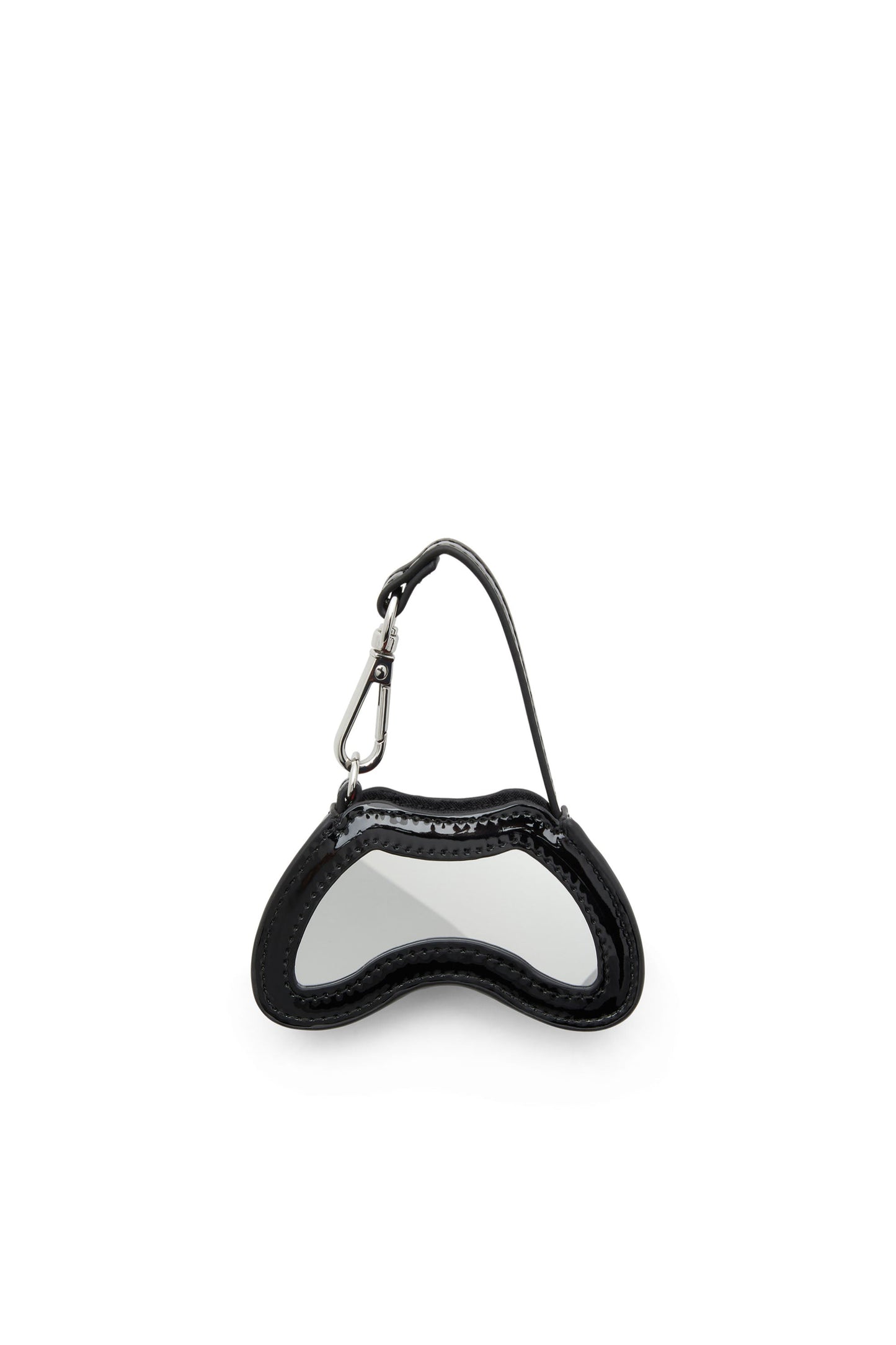 Glossy bag charm with mirror