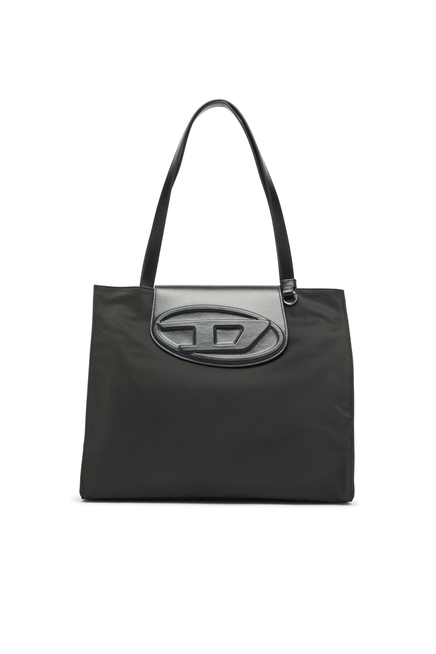 1DR - Shopping bag in nylon with leather flap