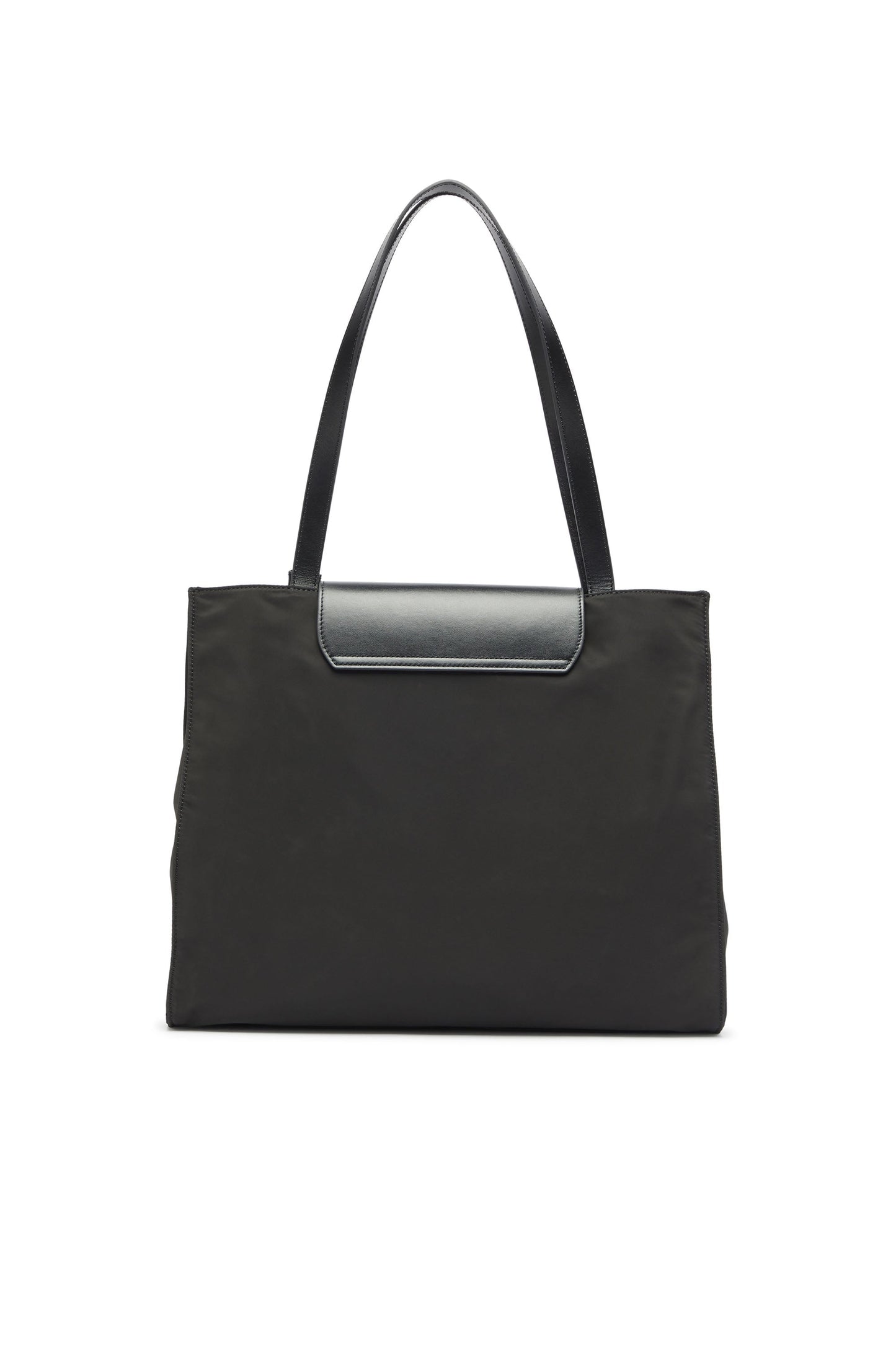 1DR - Shopping bag in nylon with leather flap
