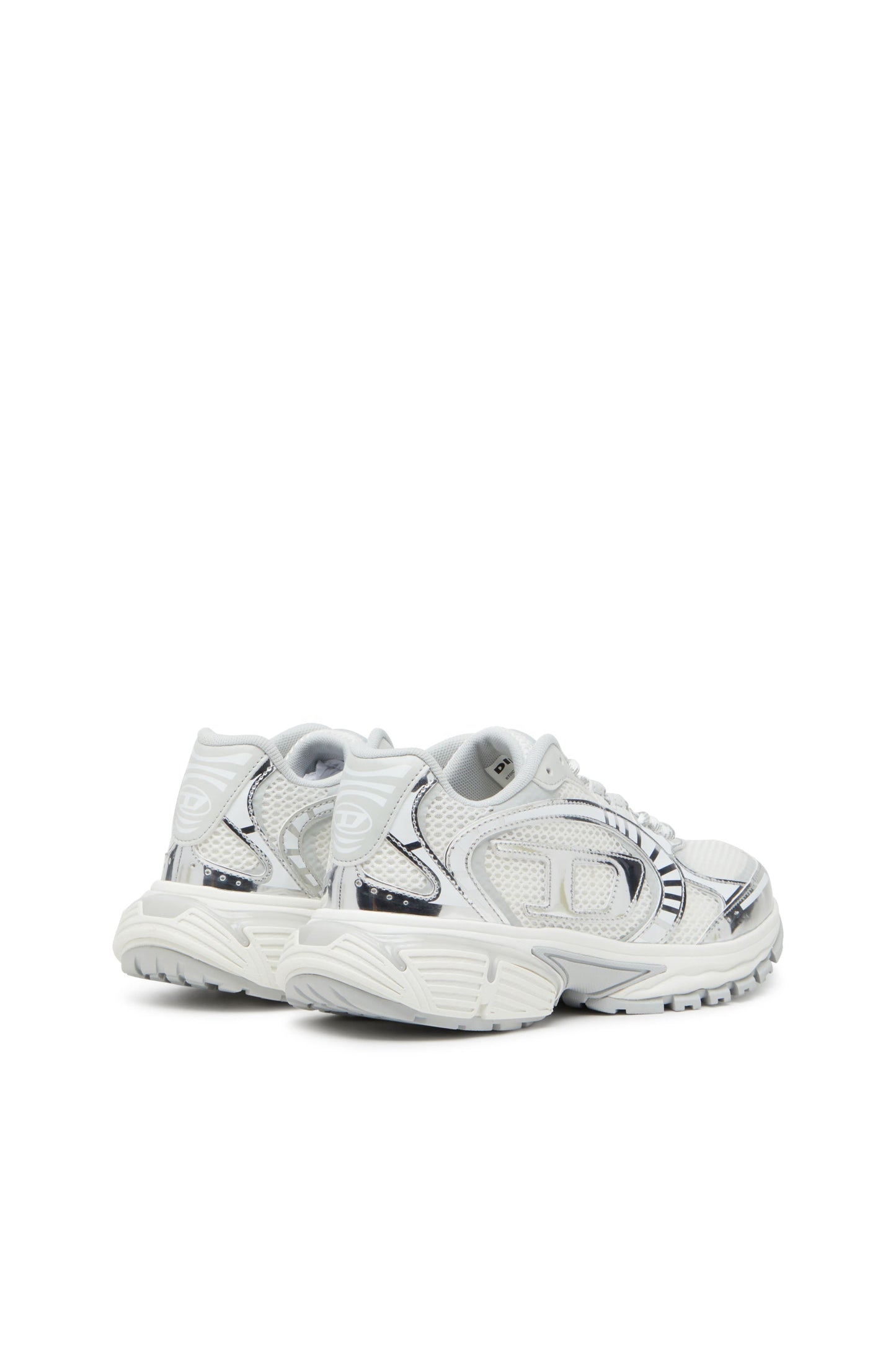 S-Pro-V-Dense-Metallic mesh sneakers with Oval D logo