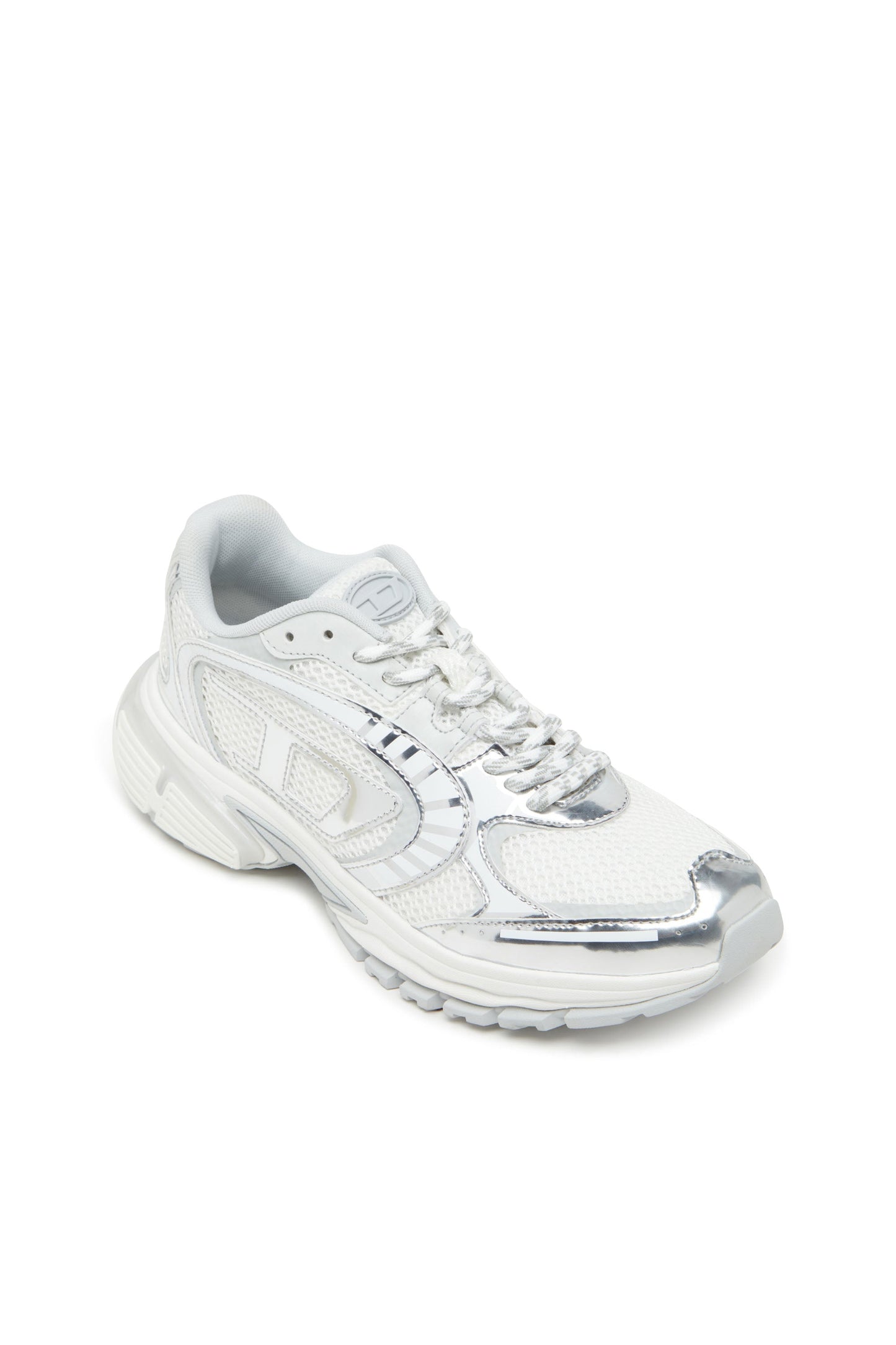 S-Pro-V-Dense-Metallic mesh sneakers with Oval D logo