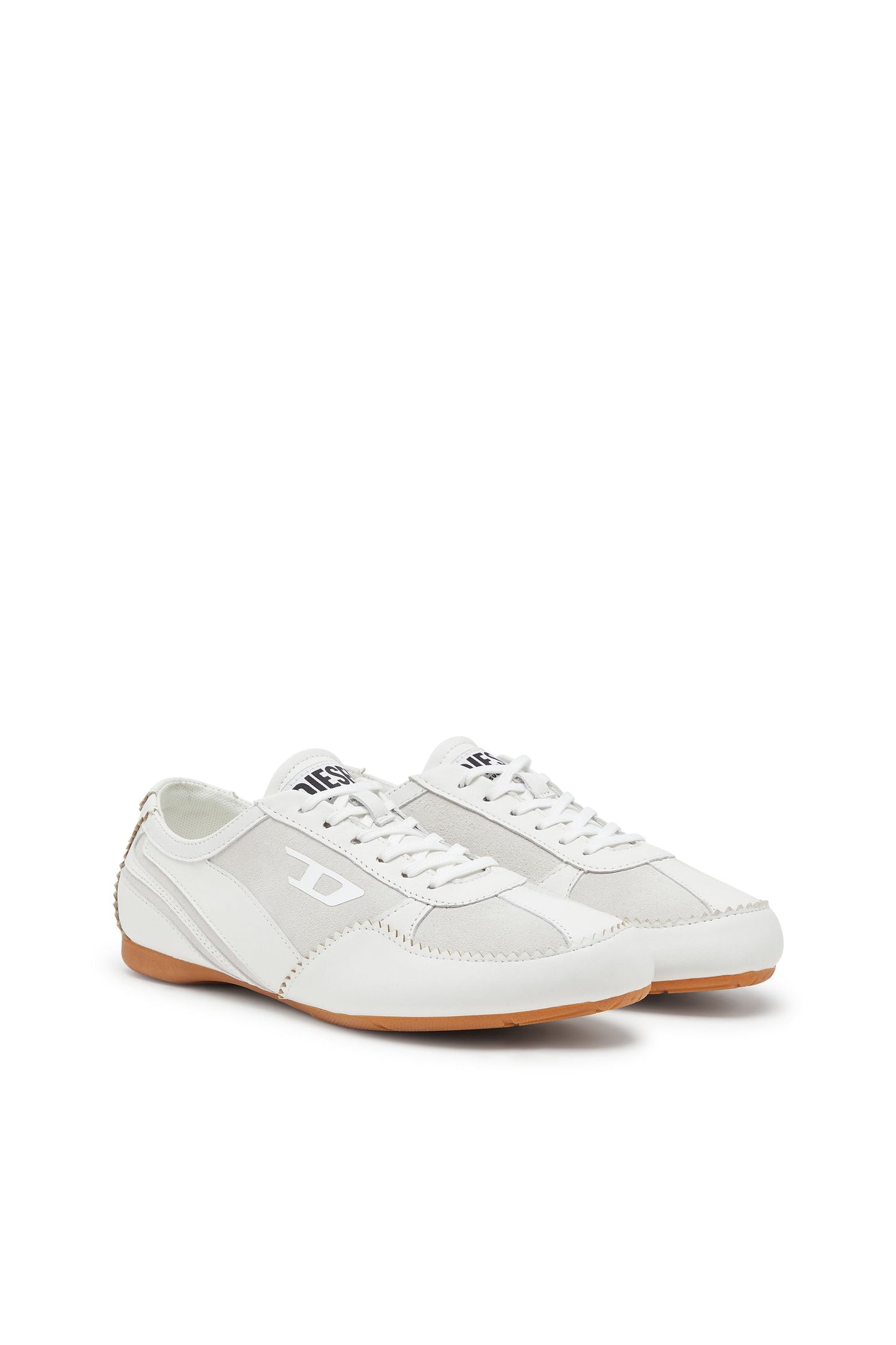 D-Mile-Flat sneakers in leather and suede
