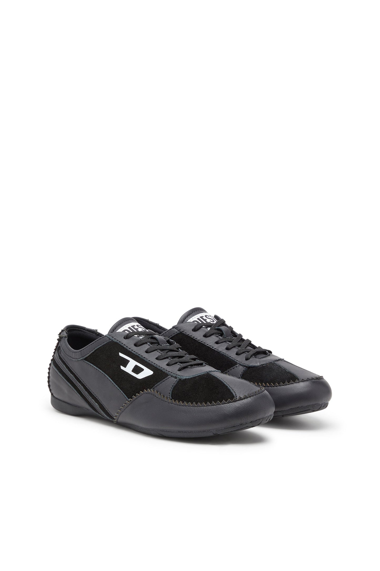 D-Mile-Flat sneakers in leather and suede