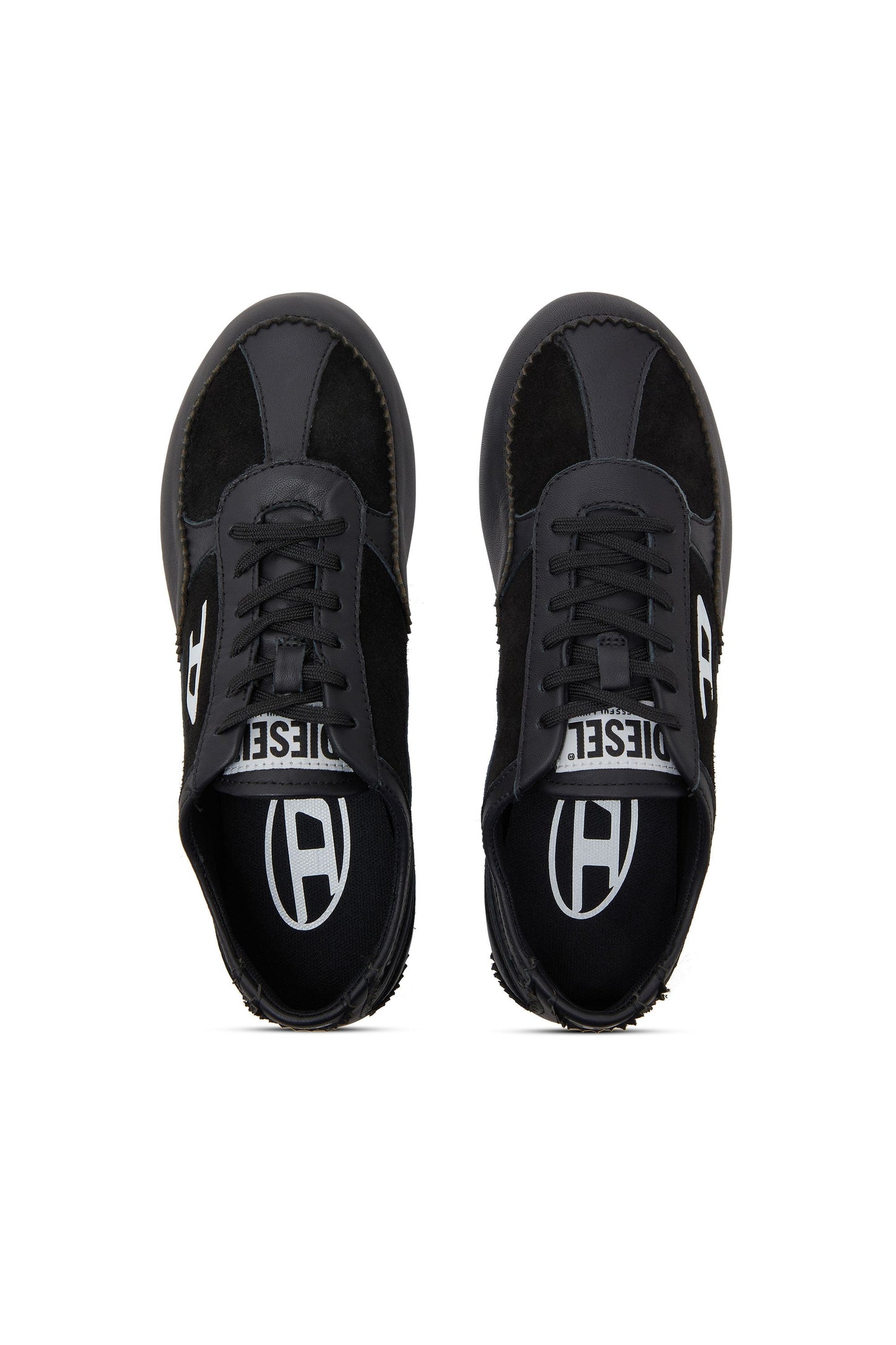 D-Mile-Flat sneakers in leather and suede