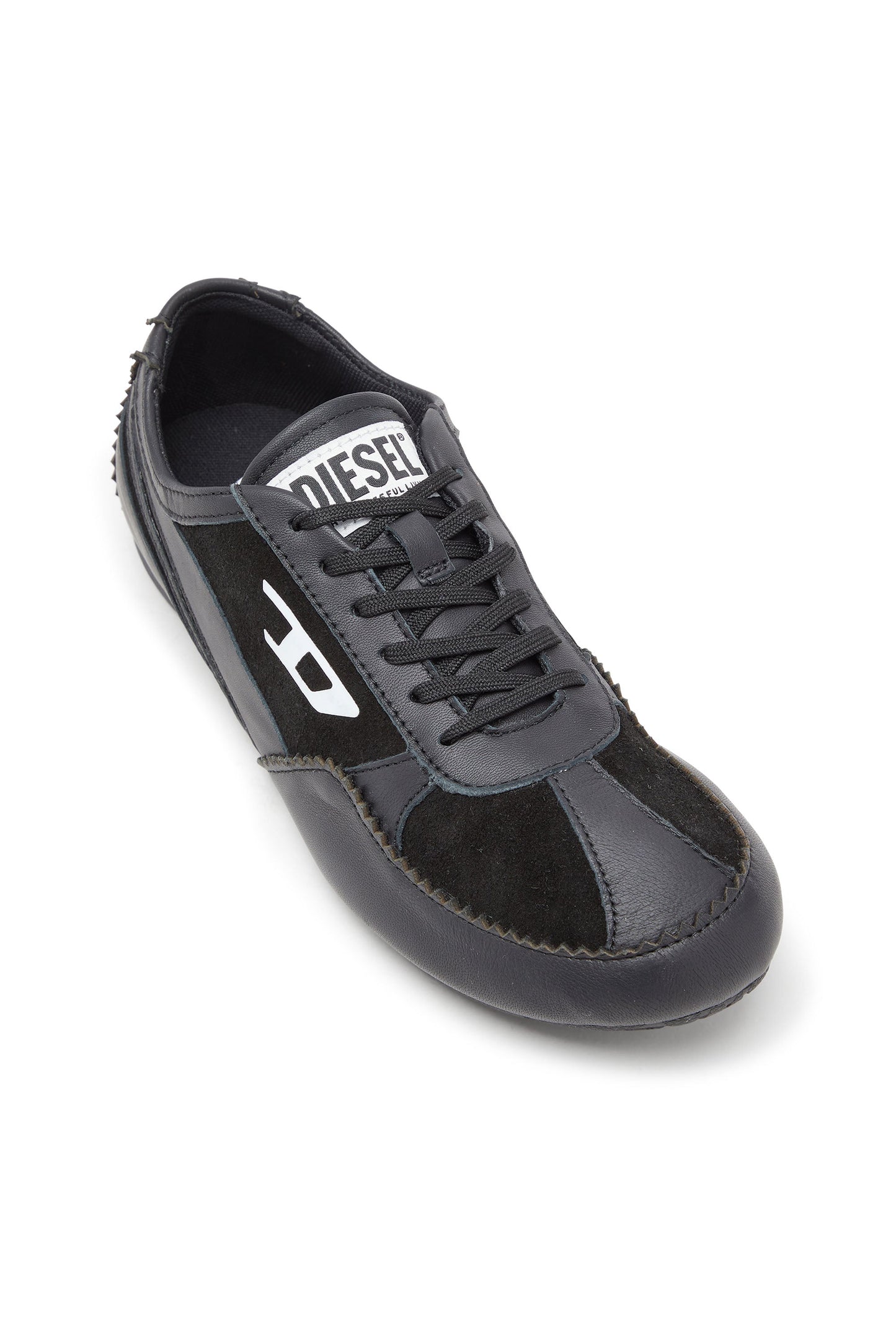 D-Mile-Flat sneakers in leather and suede