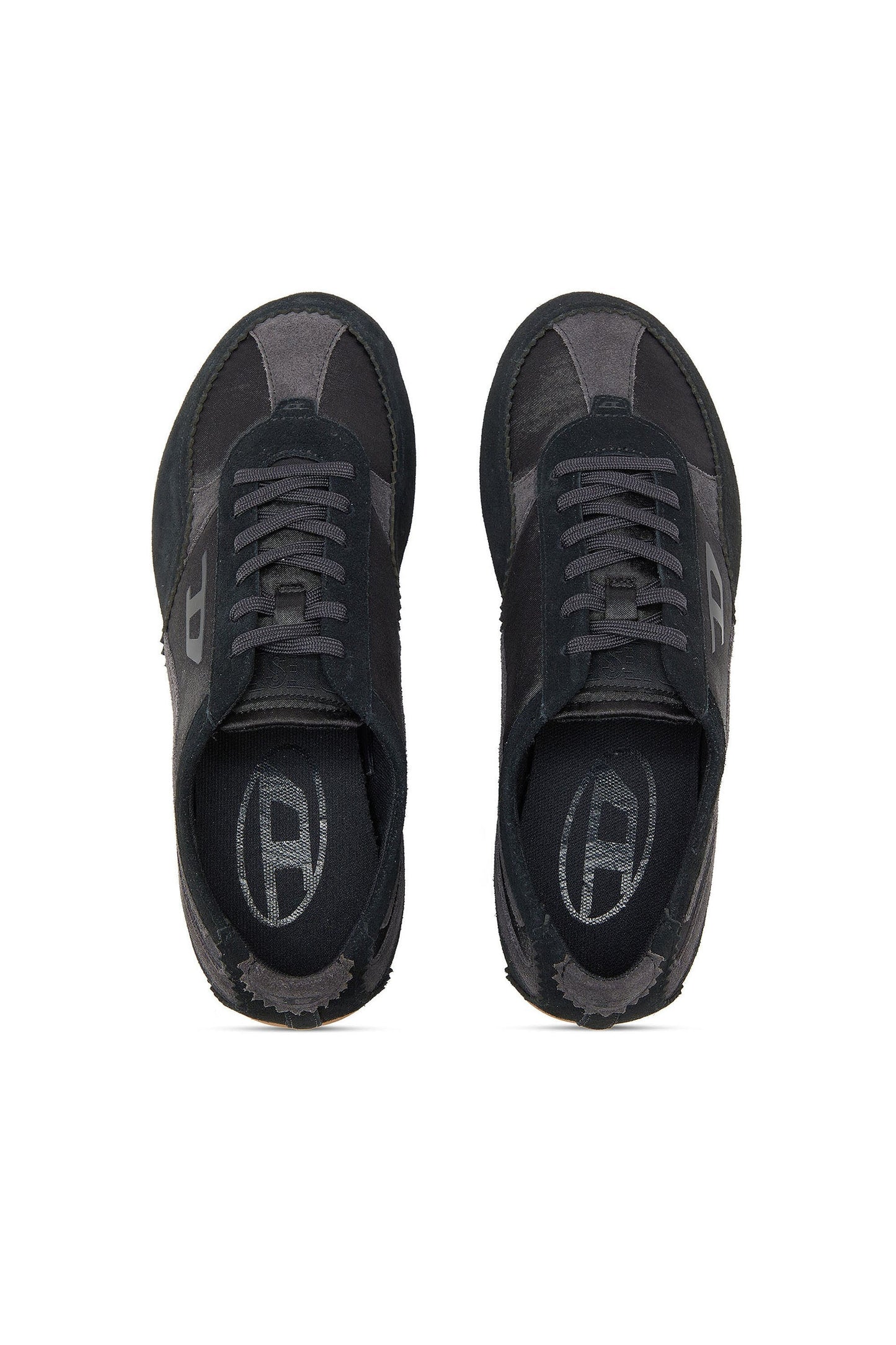 D-Mile-Flat sneakers with suede overlays