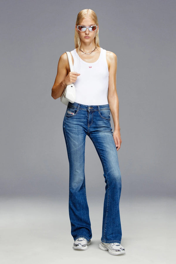 1969 D-Ebbey — A low-waisted, slim Bootcut silhouette that elongates the leg and accentuates the butt....